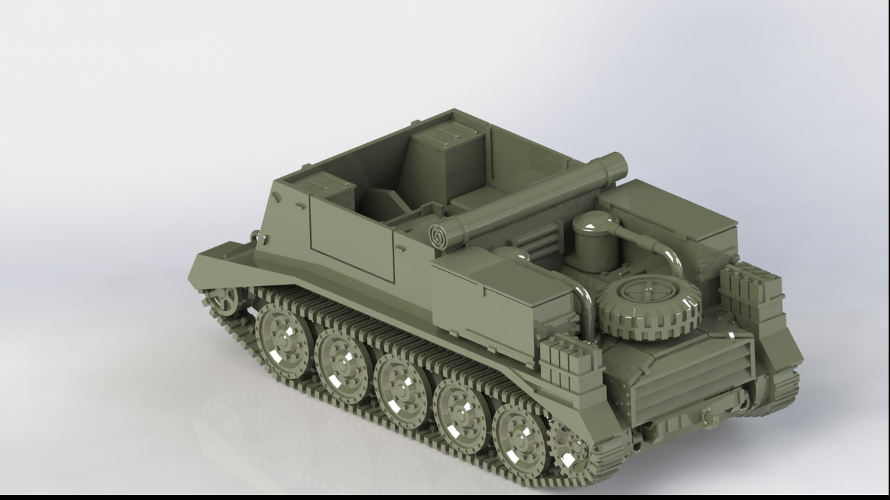 Crusader Gun Tractor - UK Army - wargame3d- 28mm Scale
