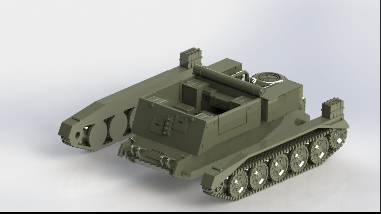 Crusader Gun Tractor - UK Army - wargame3d- 28mm Scale