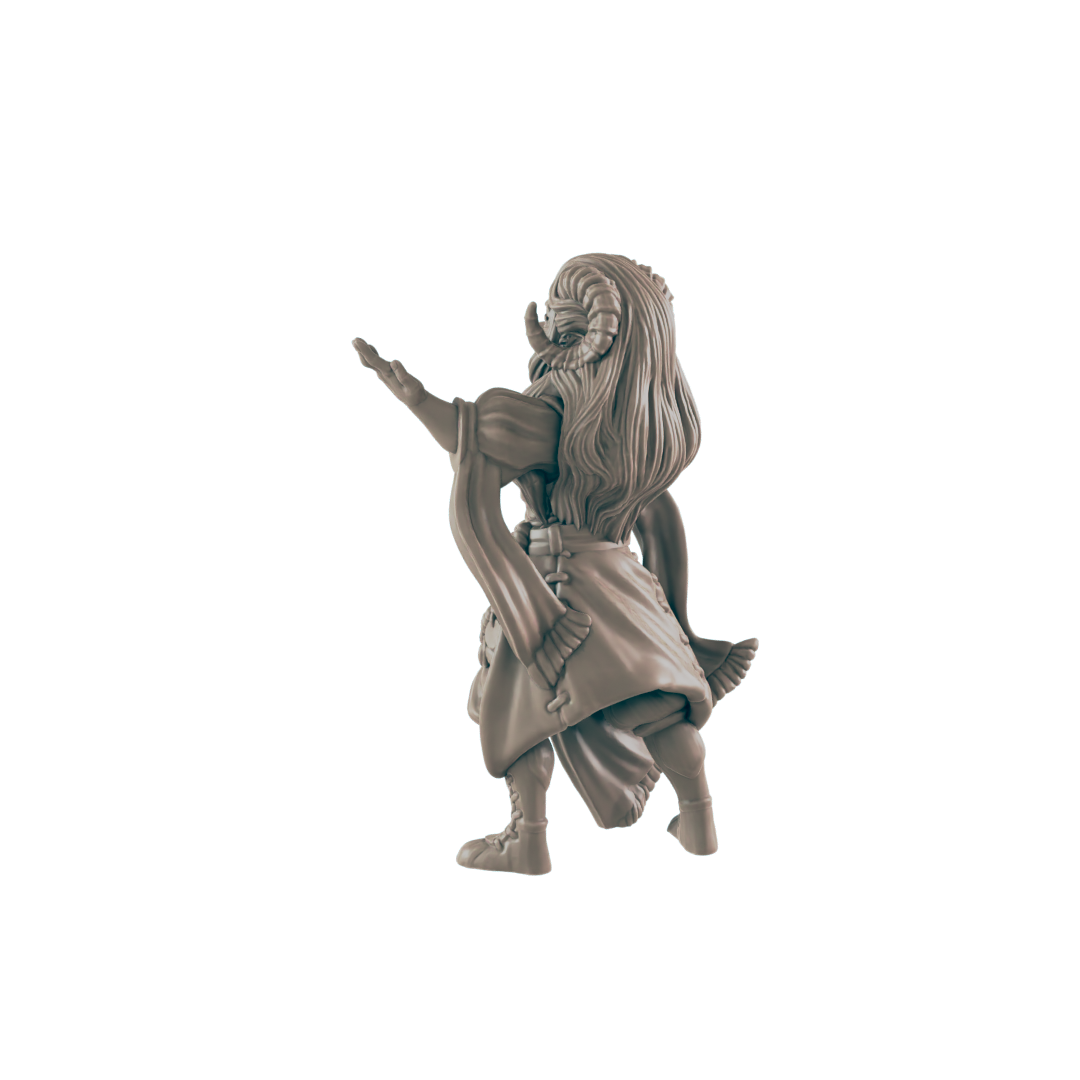 Demonkin Female Songstress - Everyday Folk - Minis - EC3D - - Dungeons & Dragons - RPG - Tabletop - EC3D - Miniature