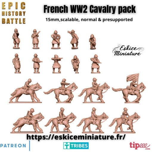 French Cavalry Pack - French Army - 15mm - Eskice Miniature