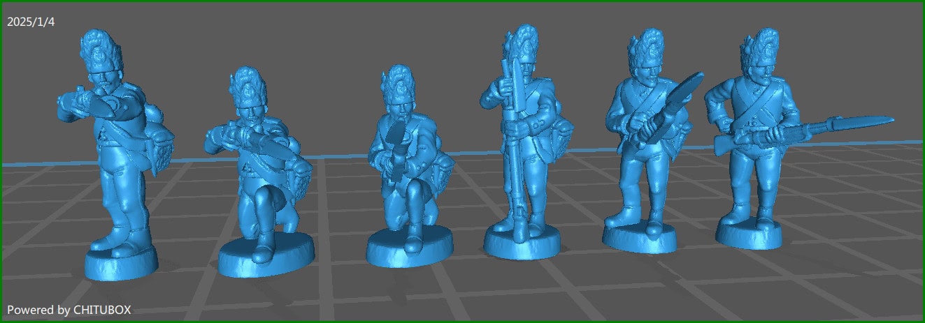 Small 15mm "w epic size" Austrian French Revolution Hungarian Grenadiers Skirmishing 1790-1798 - 6 Minis - MC Minis