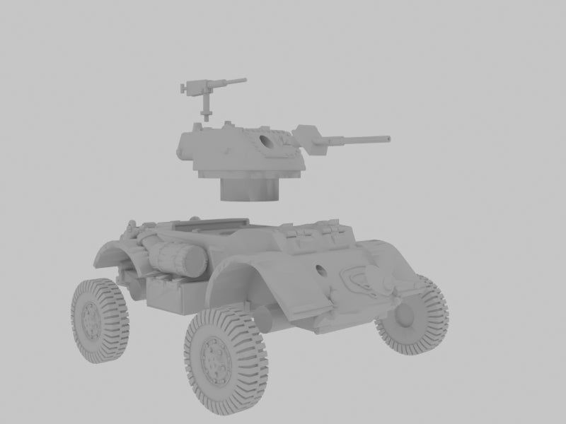 Staghound T17 E1 - UK Army - wargame3d- 28mm Scale