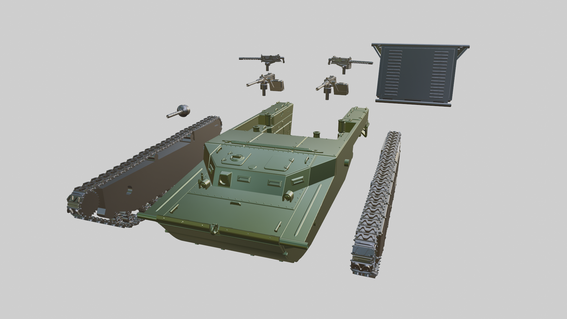 LVT-4 Water Buffalo - US Army - 28mm Scale - wargame3d