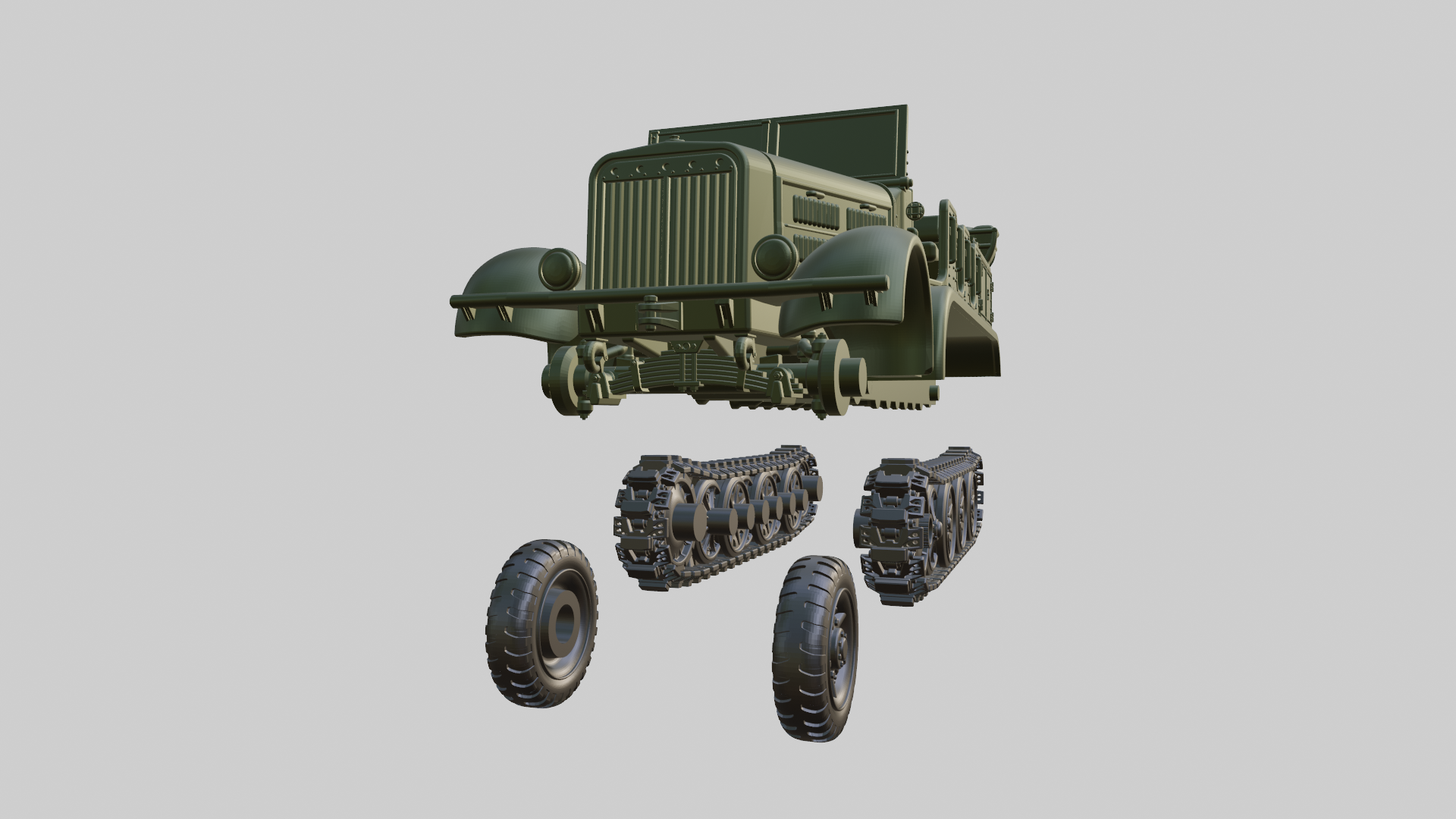 Breda 61 Artillery Tractor - Italian Army - 28mm Scale - wargame3d
