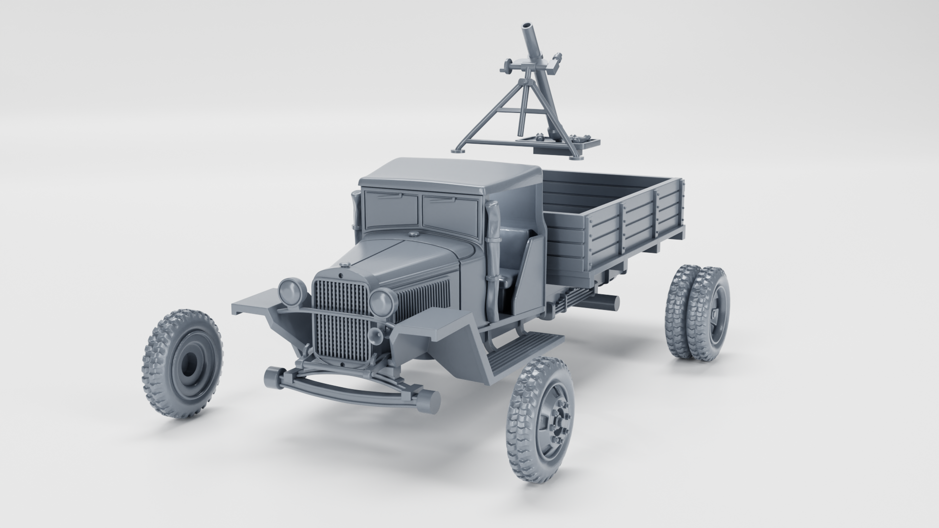 GAZ MM Light Truck - Russian Army - wargame3d- 28mm Scale