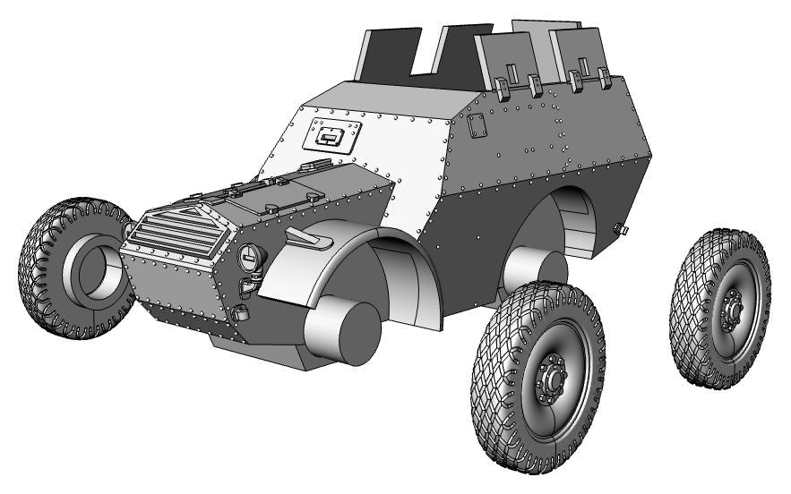 Fiat Spa AS-37 - Italian Army - 28mm Scale - wargame3d
