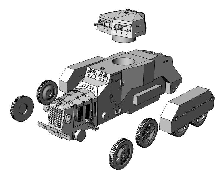 Fiat 611 - Italian Army - 28mm Scale - wargame3d