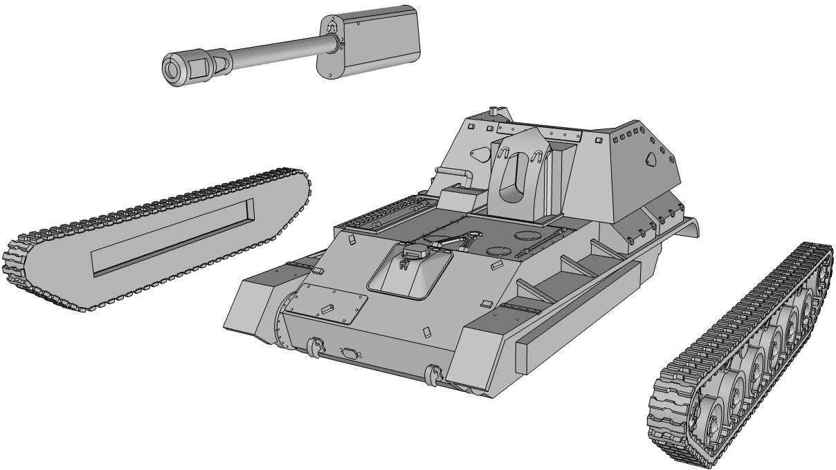 SU-76m Self-propelled gun - Russian Army - wargame3d- 28mm Scale