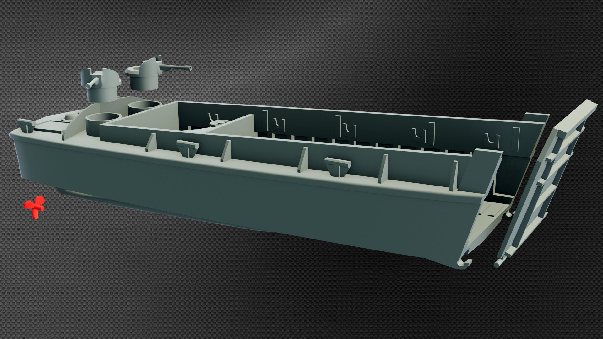 LCVP Higgins Boat - US Army - wargame3d- 28mm Scale