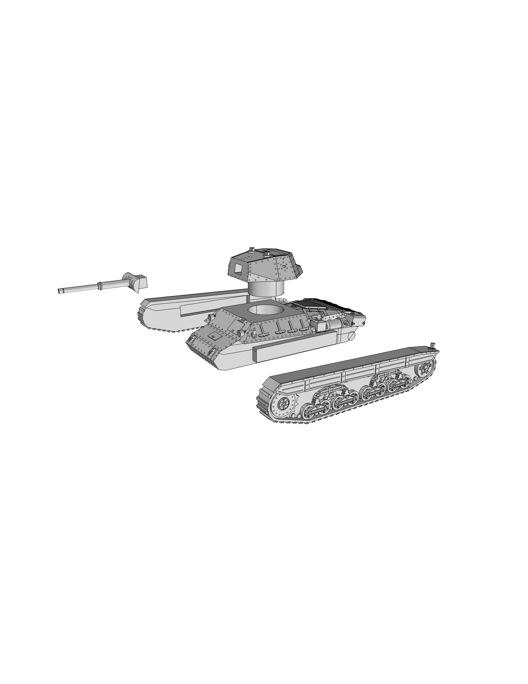 Carro Armato P40 - Italian Army - 28mm Scale - wargame3d