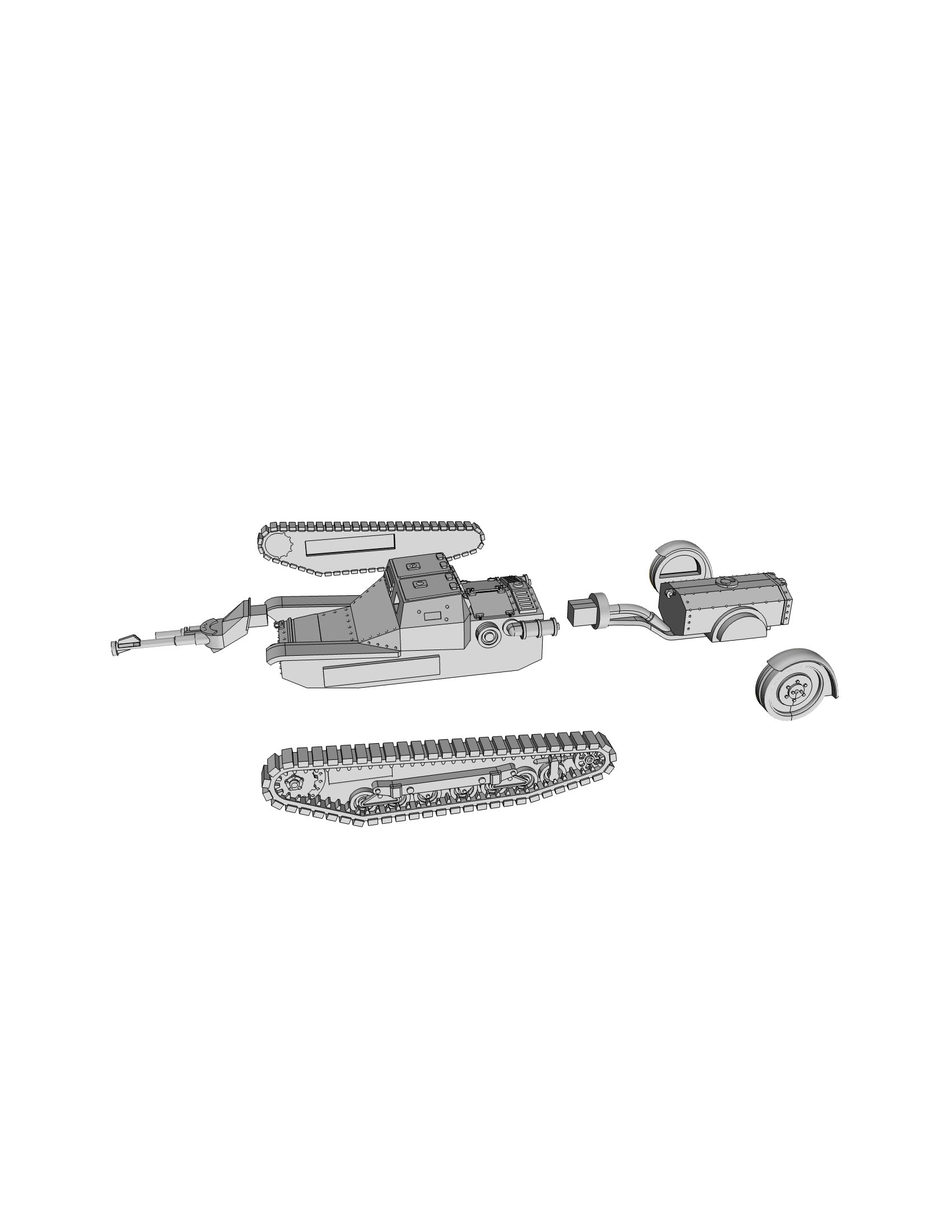 Carro Armato L35 L.F + Trailer - Italian Army - 28mm Scale - wargame3d