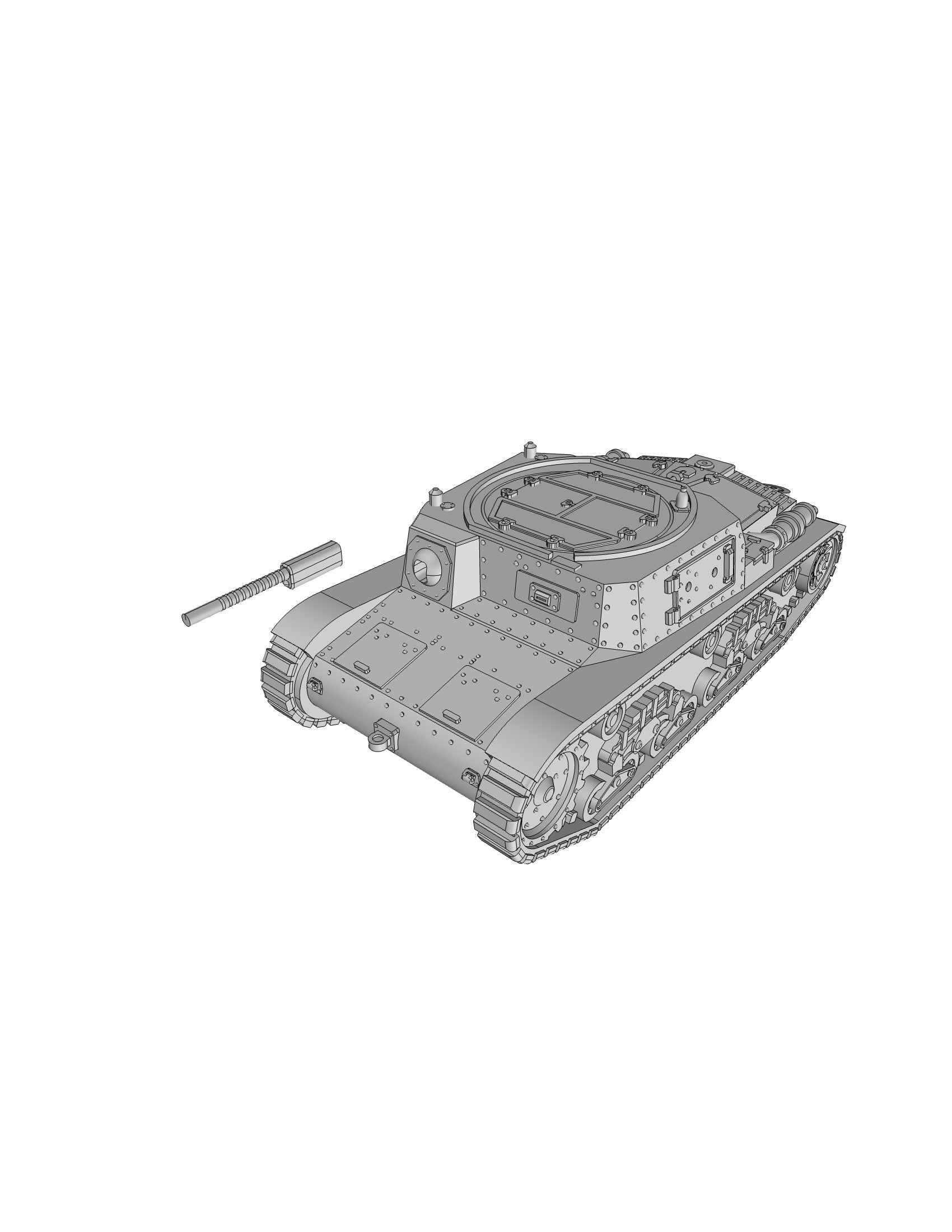 Carro commando M41 - Italian Army - 28mm Scale - wargame3d