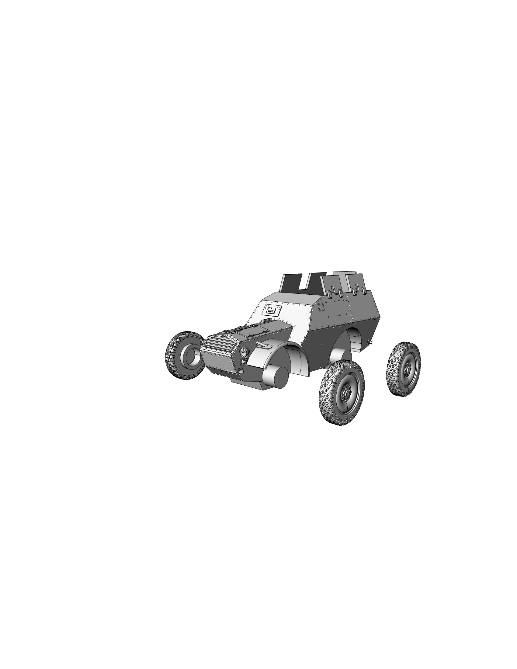 Fiat Spa AS-37 - Italian Army - 28mm Scale - wargame3d