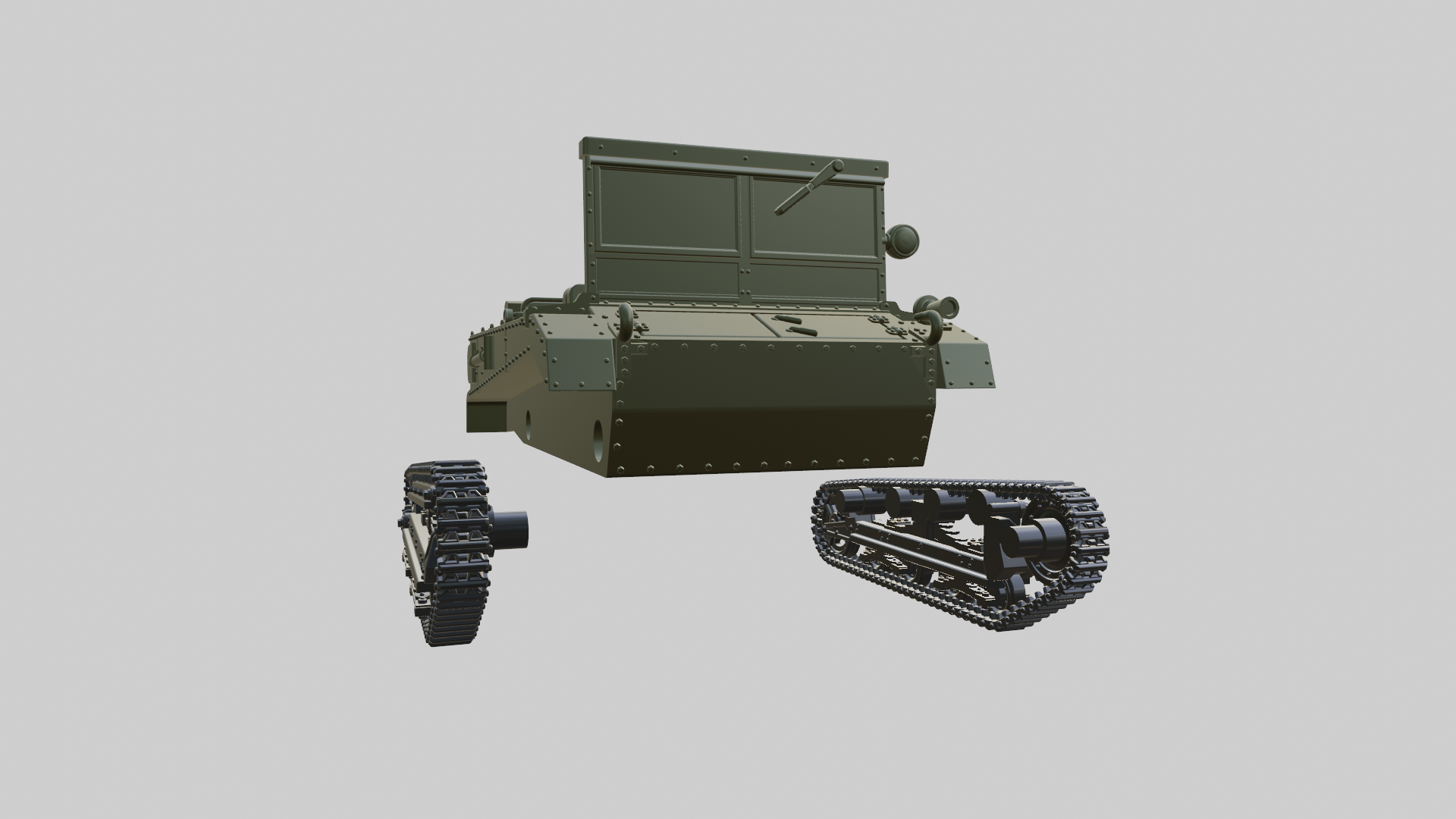 C2P Artillery Tractor - Polish Army - 28mm Scale - wargame3d