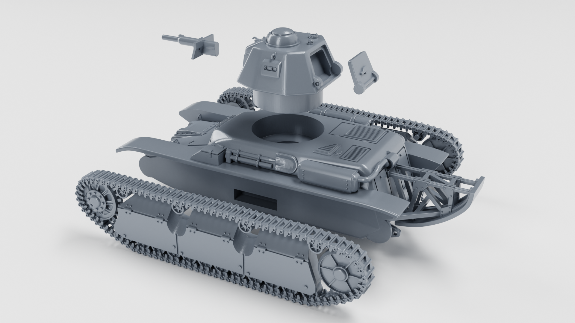 Light Tank Renault R40 - French Army - 28mm Scale - wargame3d
