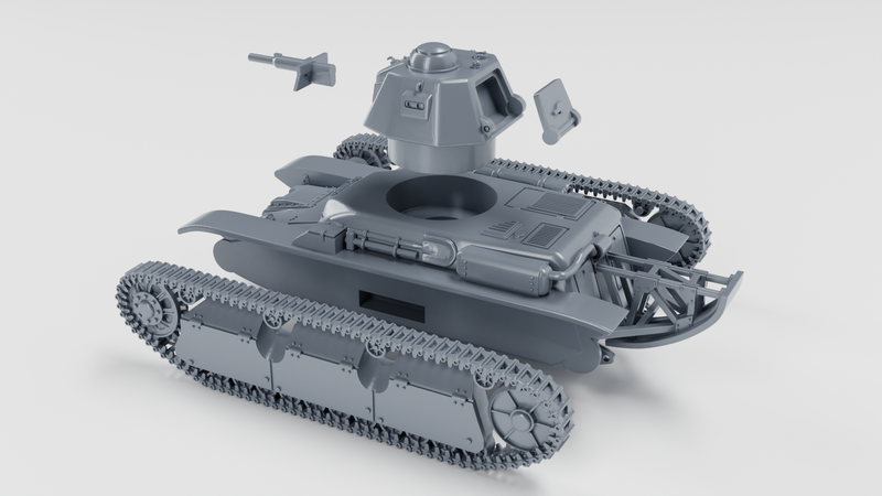 Light Tank Renault R40 - French Army - 28mm Scale - Bolt Action - wargame3d