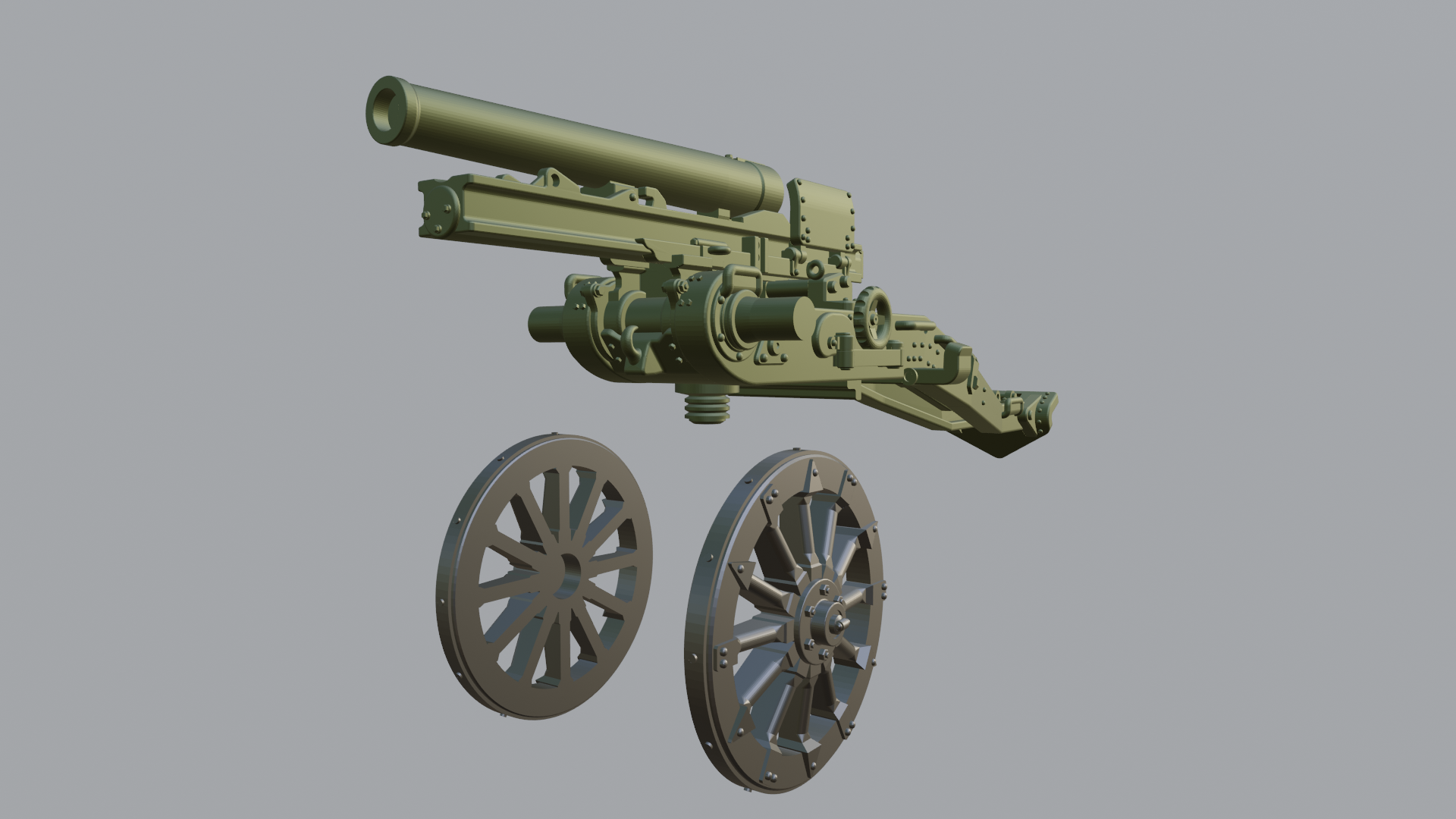 65mm L-17 Mountain Gun - Italian Army - 28mm Scale - wargame3d