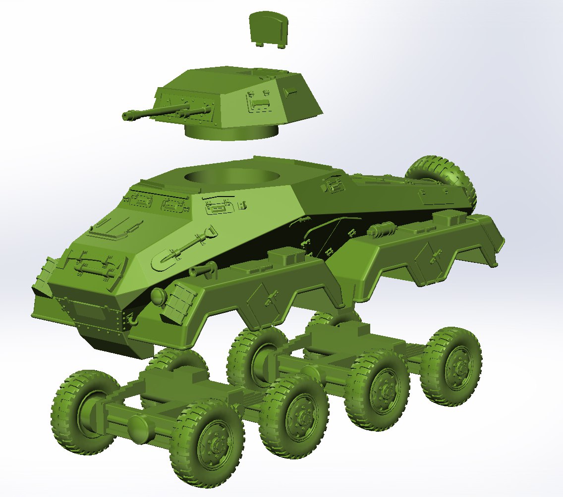 Sd.Kfz.231 8-rad - German Army - 28mm Scale - wargame3d