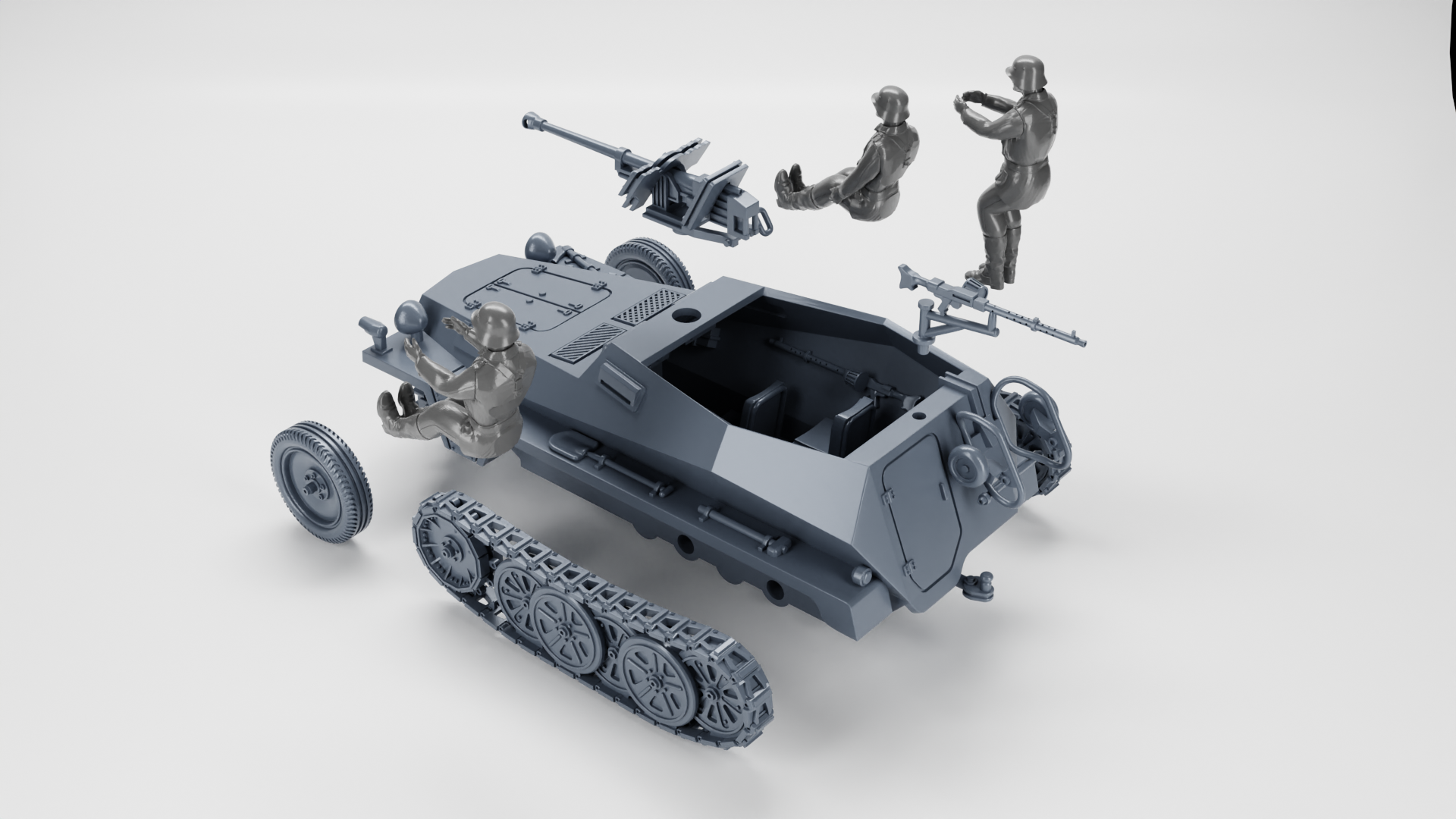 Sd.Kfz.250.11 Schwerer Panzerbüchse 41 - German Army - 28mm Scale - wargame3d