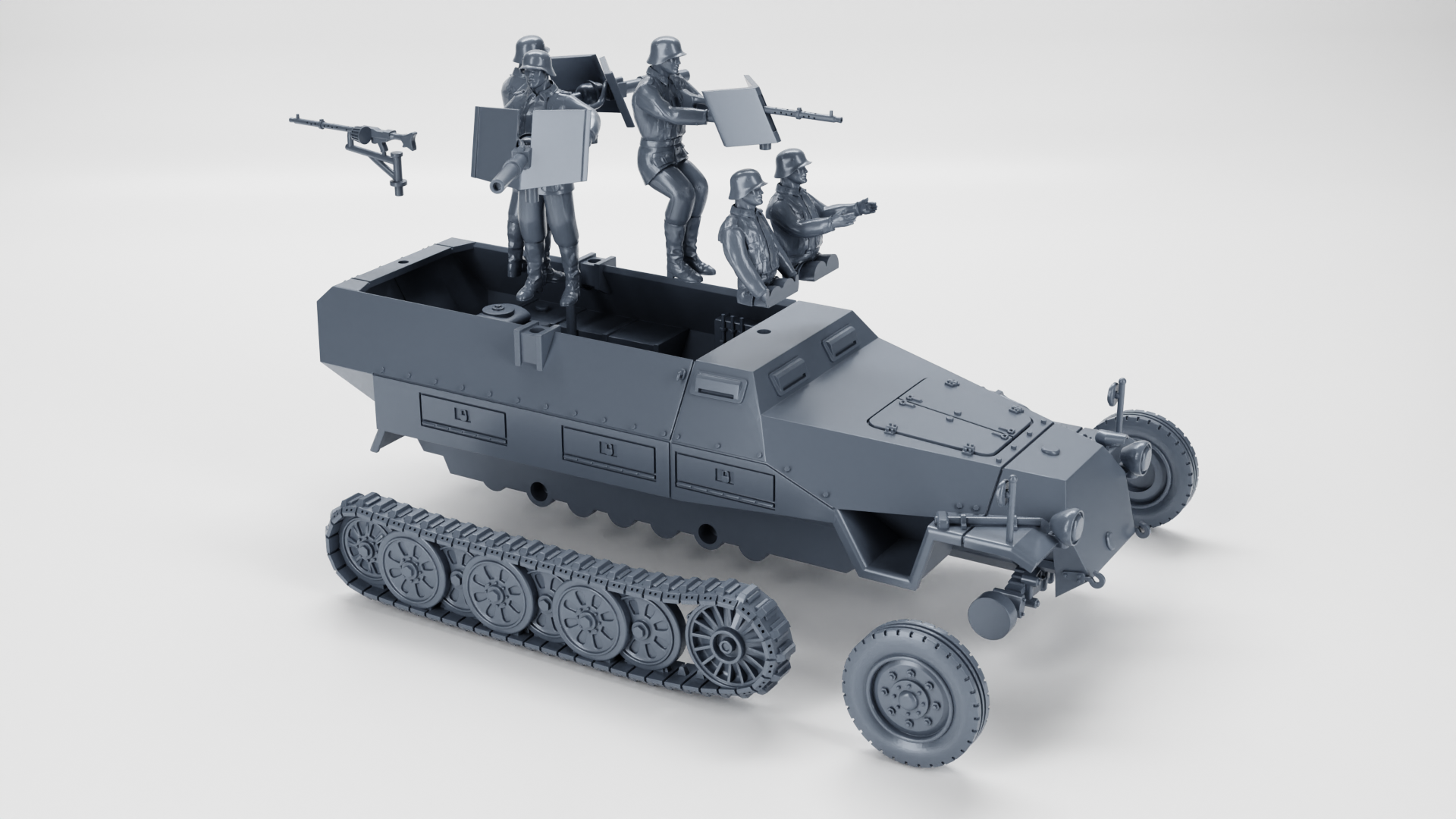 Sd.Kfz.251_16 Ausf.D Flammpanzerwagen - German Army - 28mm Scale - wargame3d