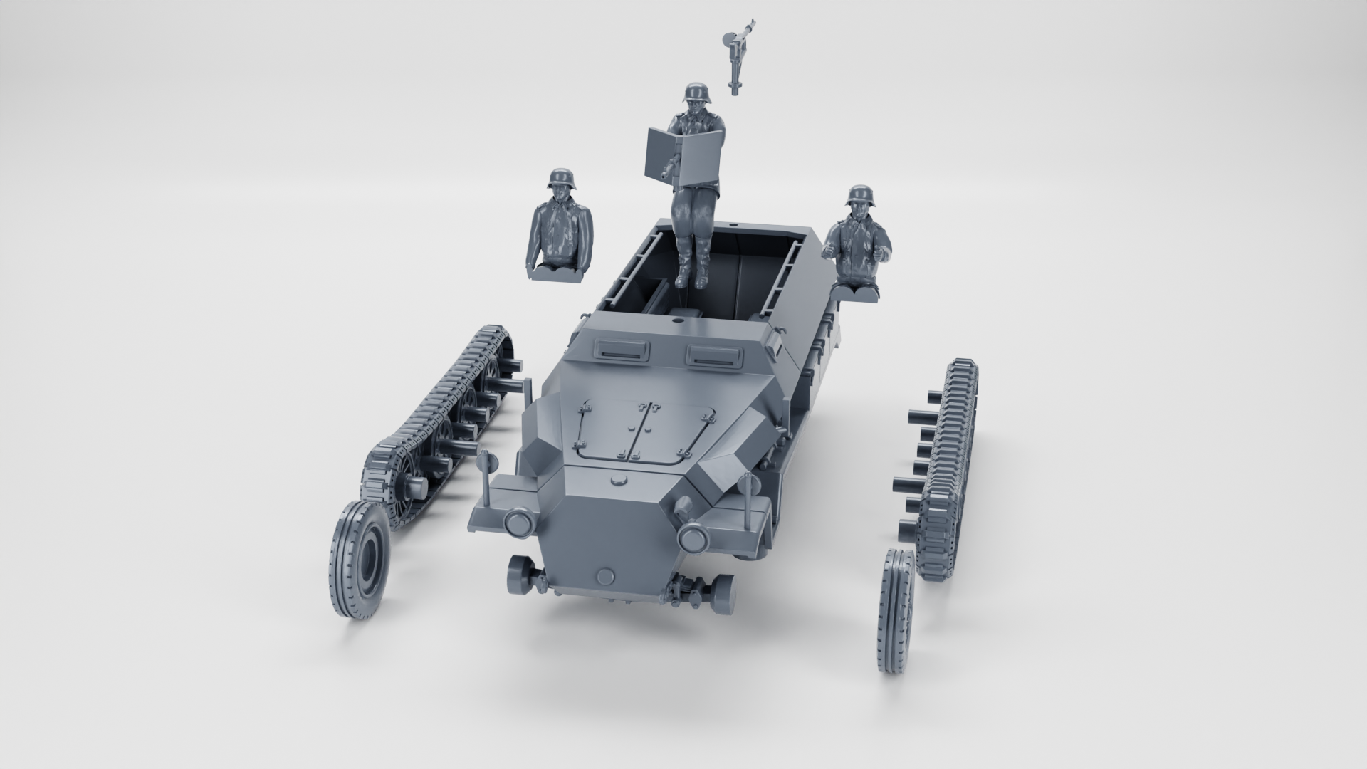 Sd.Kfz.251.1 Ausf.A - German Army - 28mm Scale - wargame3d