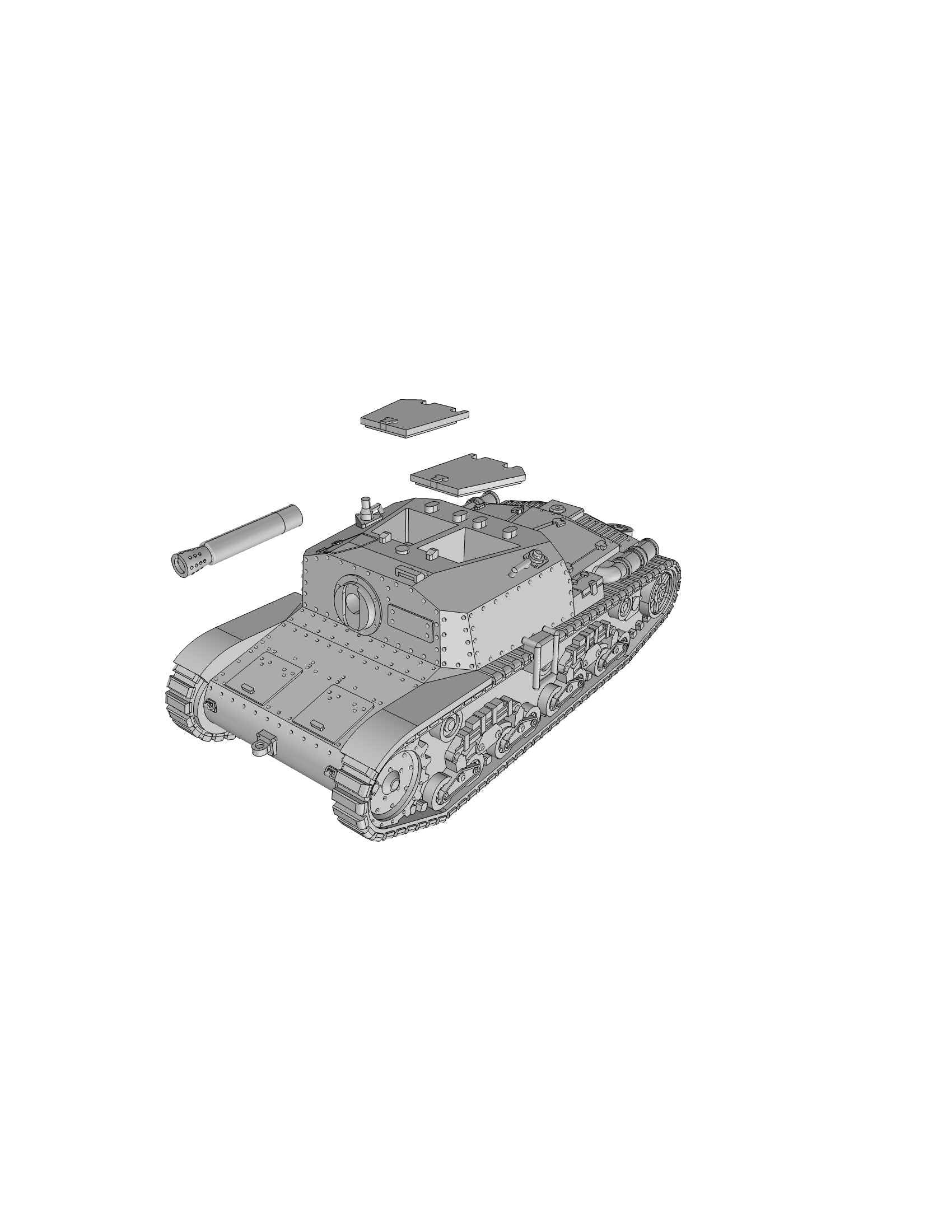 Semovente 75-18 - Italian Army - 28mm Scale - wargame3d