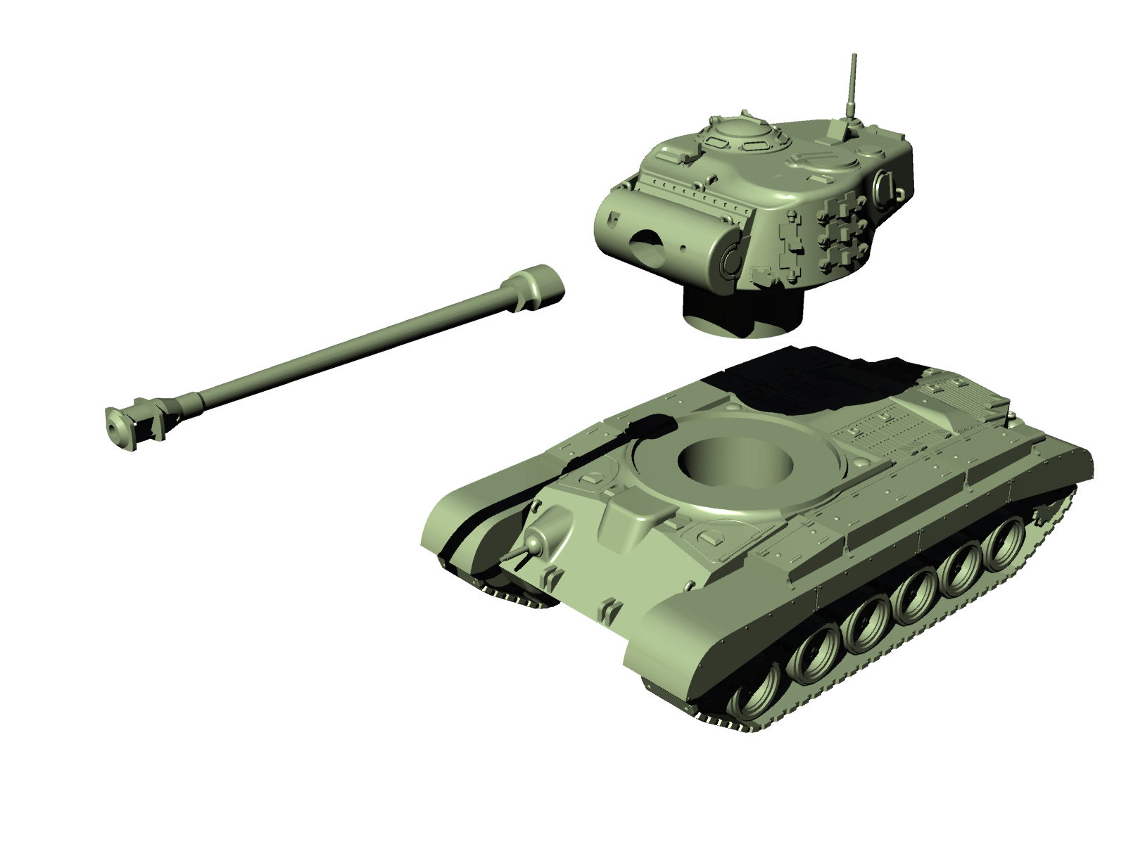 M26 Pershing - 28mm Scale - wargame3d