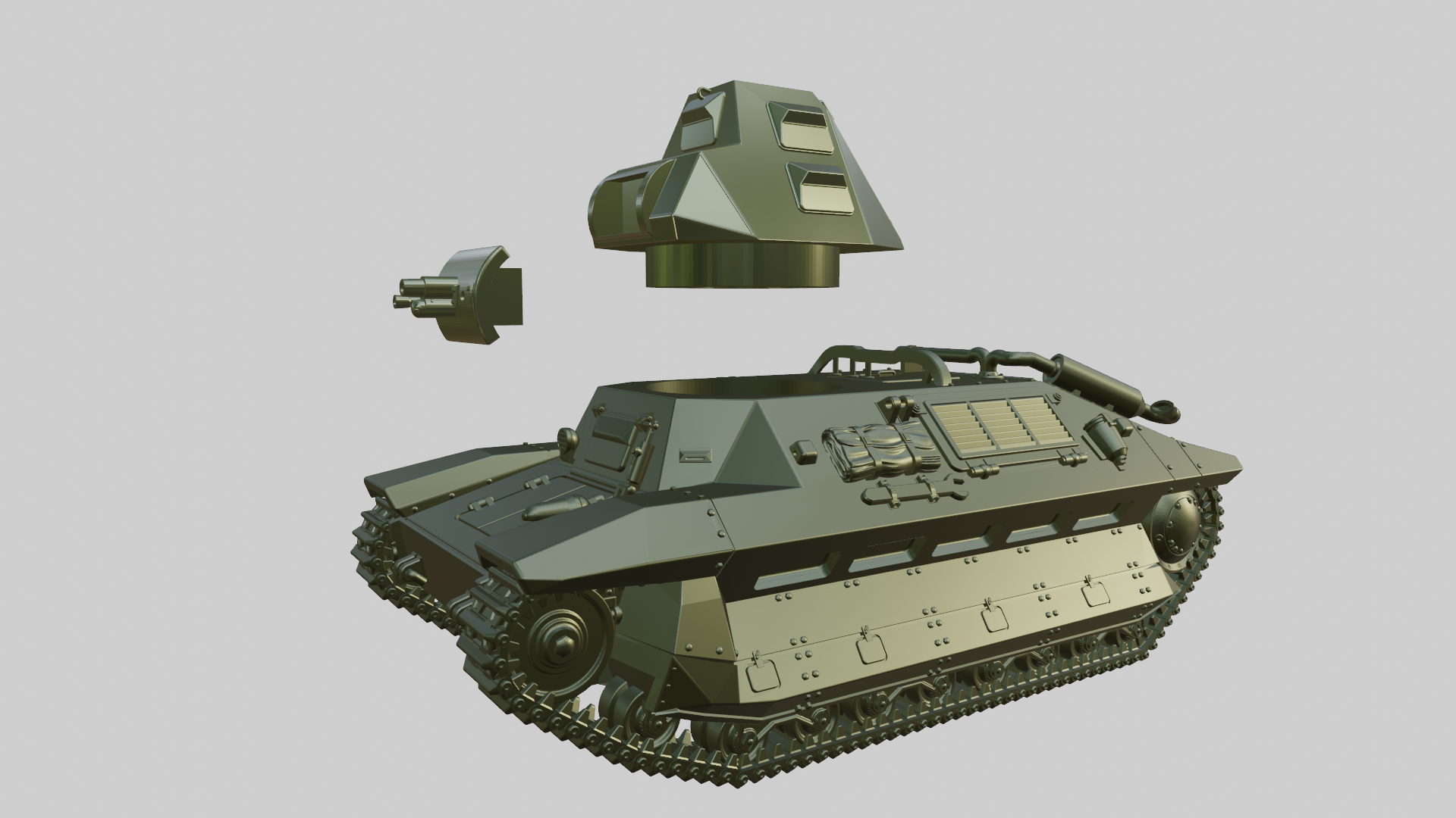 Light Tank Char FCM-36 - French Army - 28mm Scale - wargame3d