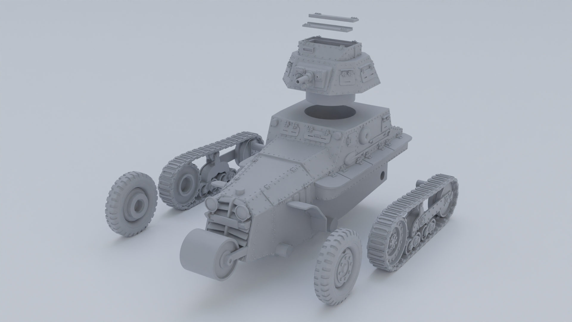 Half-track Schneider AMC P16 - French Army - 28mm Scale - wargame3d