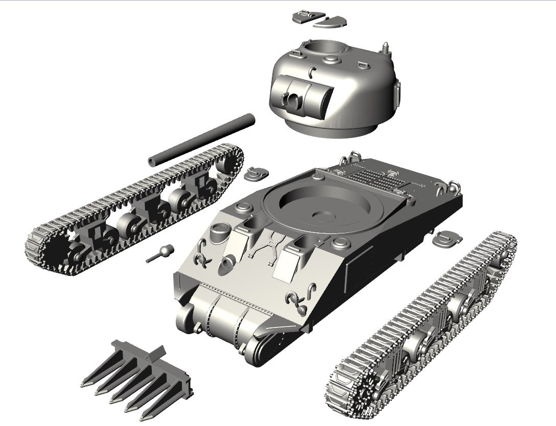 Sherman Rhinoceros - US Army - wargame3d- 28mm Scale