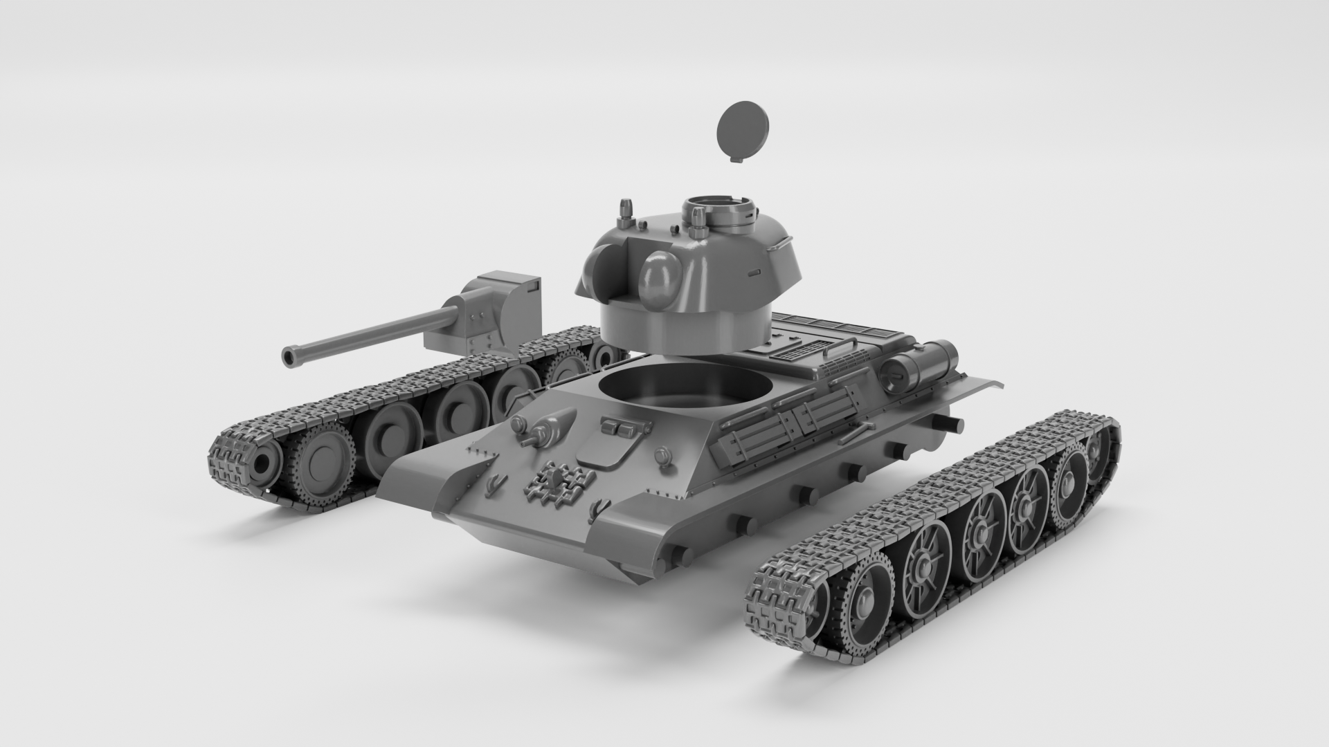 T34-76 model 1943 - Russian Army - wargame3d- 28mm Scale