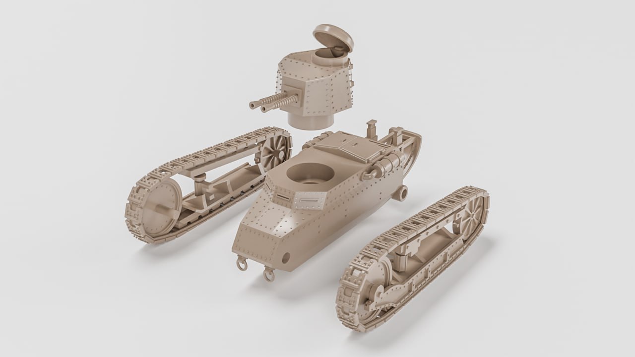 FIAT 3000 - Italian Army - 28mm Scale - wargame3d