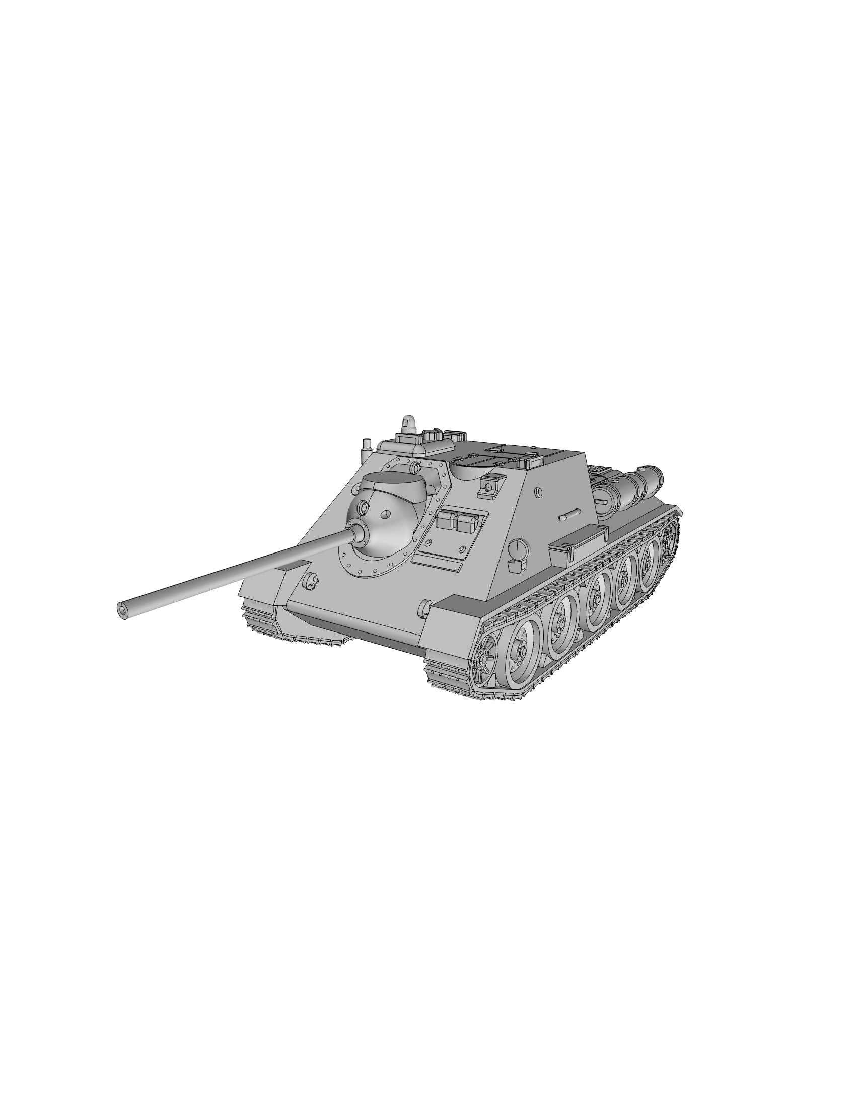 SU-85 Self-propelled gun - Russian Army - wargame3d- 28mm Scale
