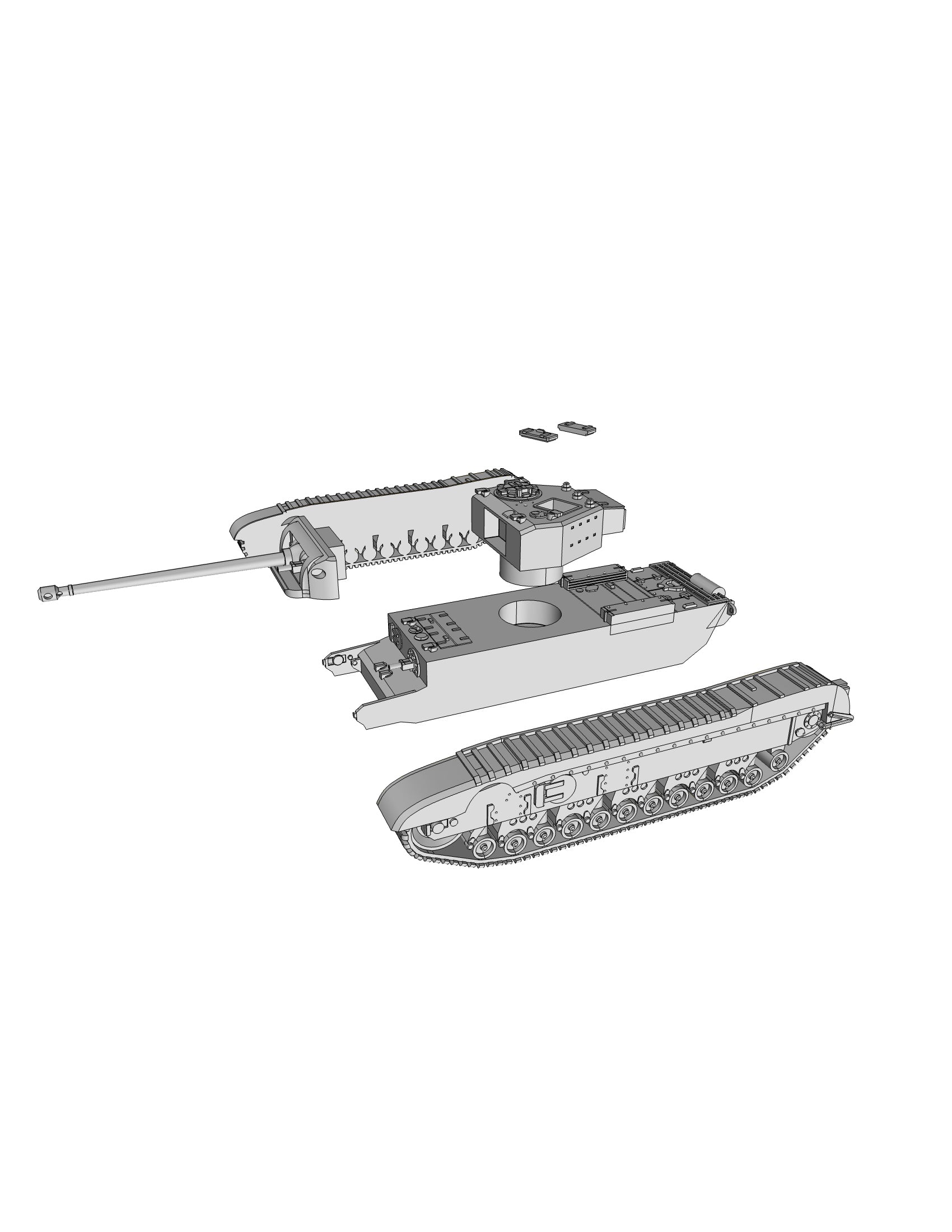 A43 Black Prince - UK Army - wargame3d- 28mm Scale