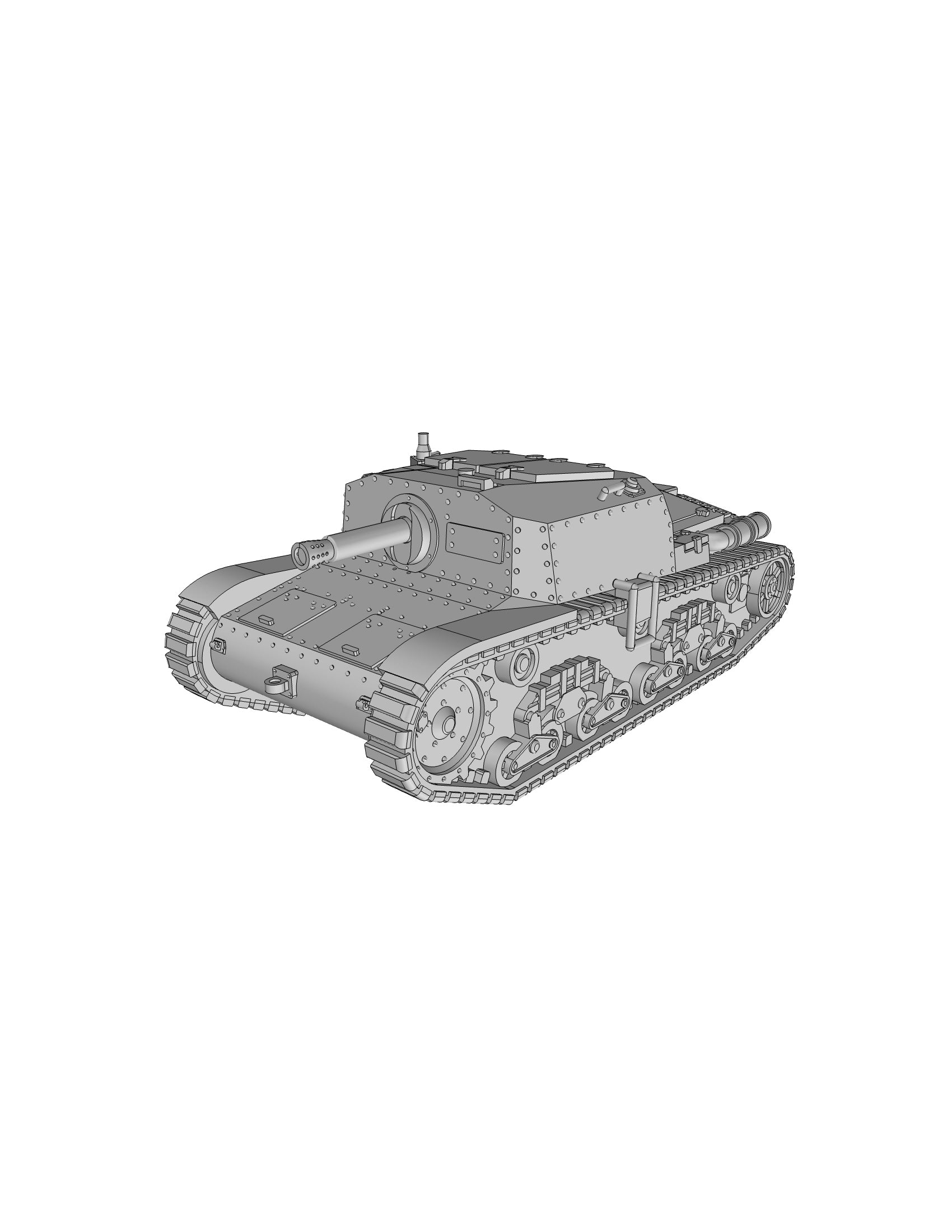 Semovente 75-18 - Italian Army - 28mm Scale - wargame3d