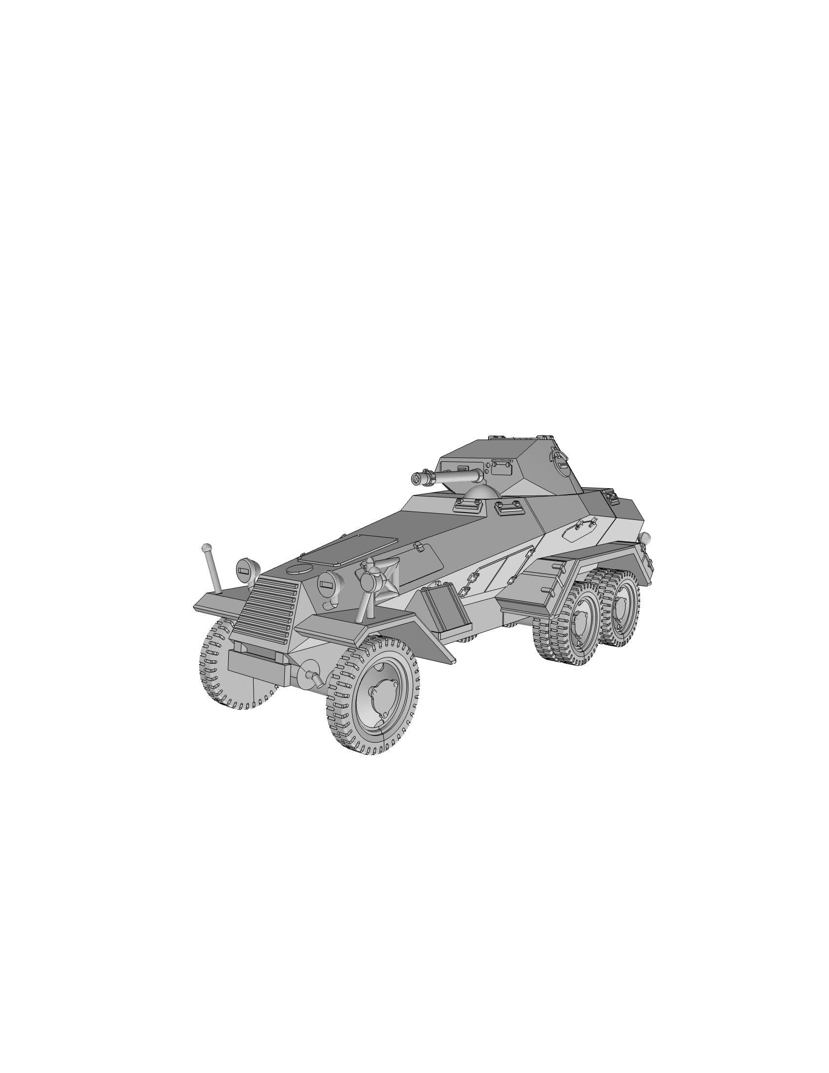Sd.Kfz 231 German Army 28mm Scale Bolt Action wargame3d
