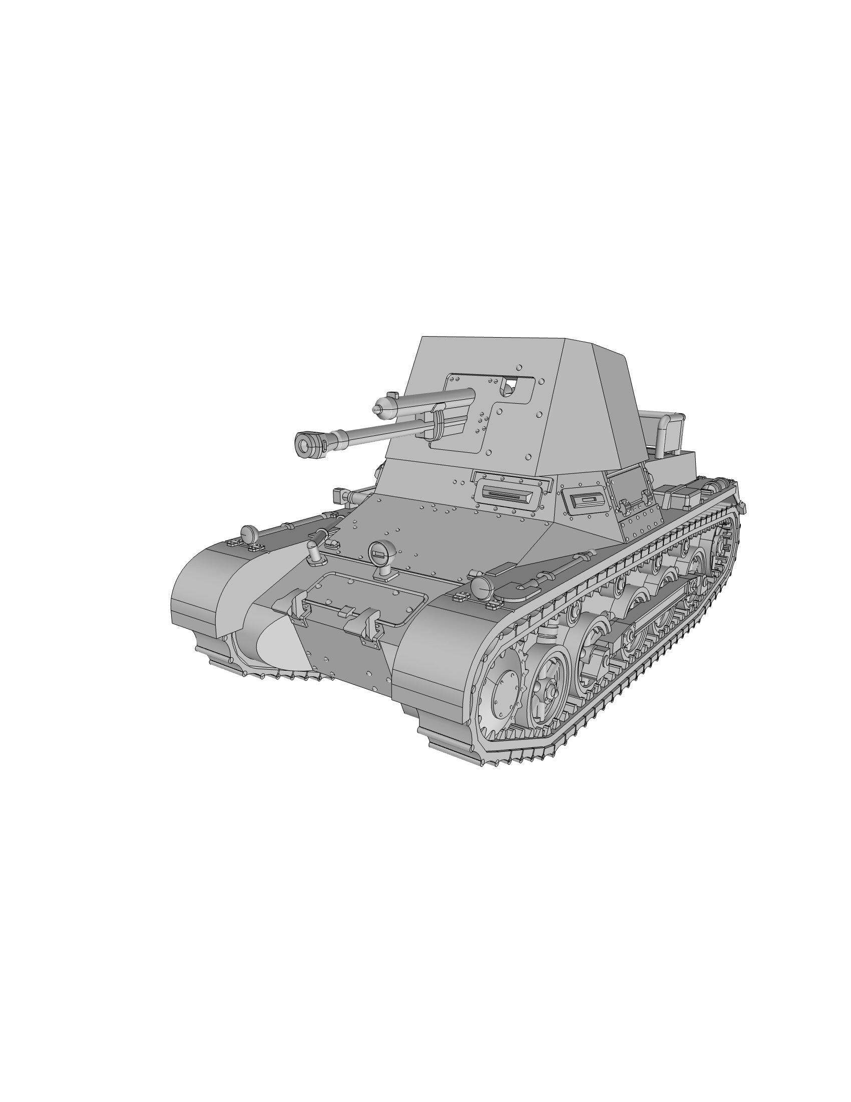 Panzerjäger I - German Army - 28mm Scale - wargame3d