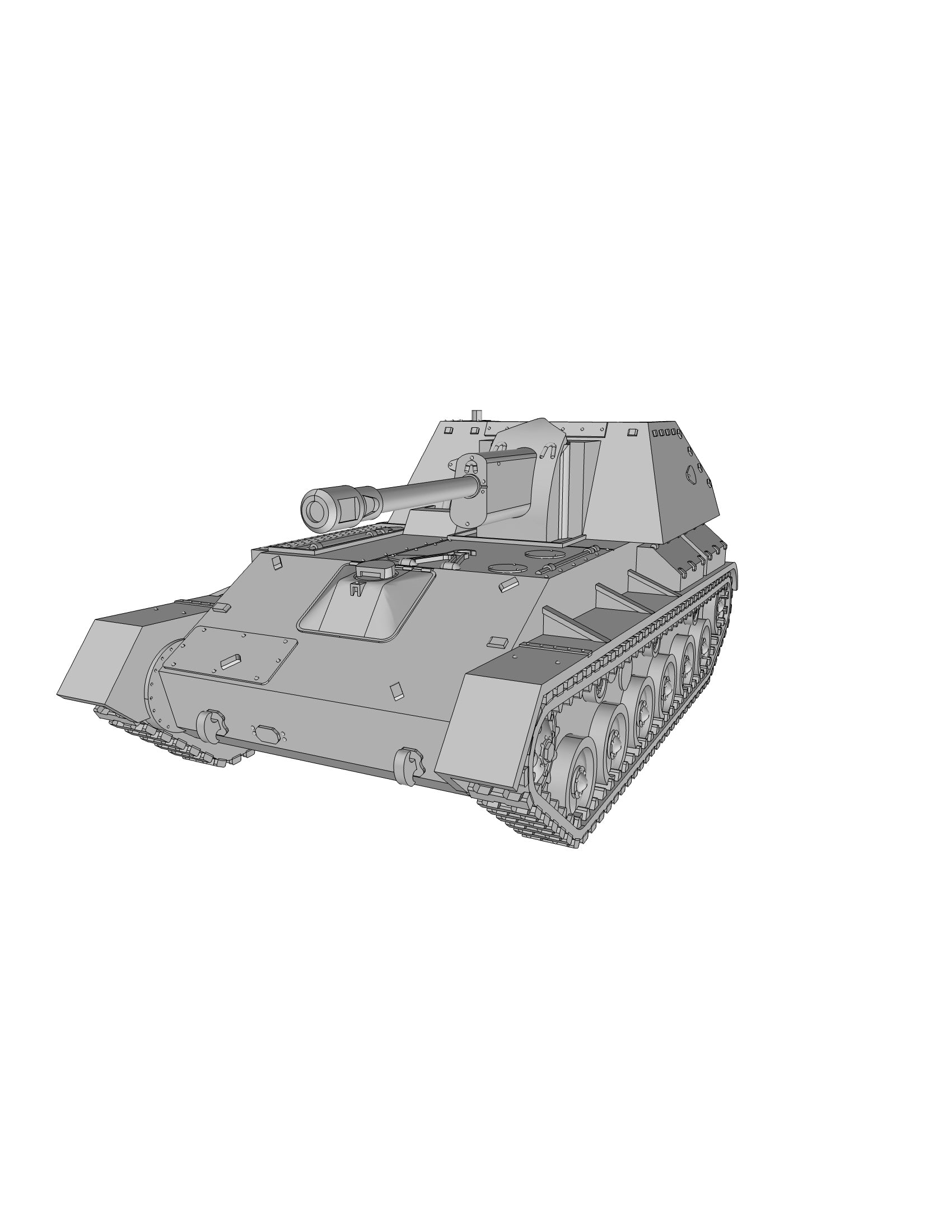 SU-76m Self-propelled gun - Russian Army - wargame3d- 28mm Scale