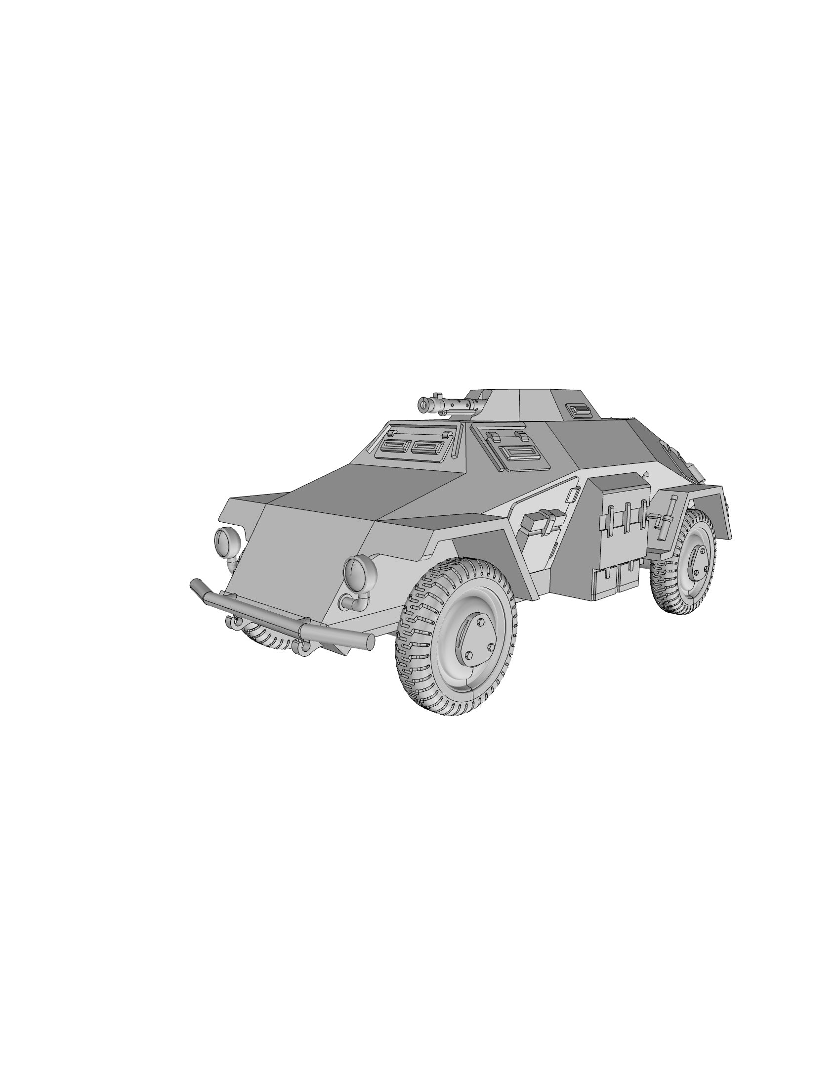 Sd.Kfz 221 German Army 28mm Scale Bolt Action wargame3d