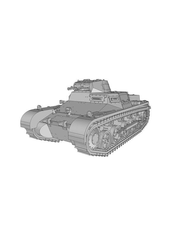 Pz.Kpfw. I Ausf B - German Army - 28mm Scale - Bolt Action - wargame3d