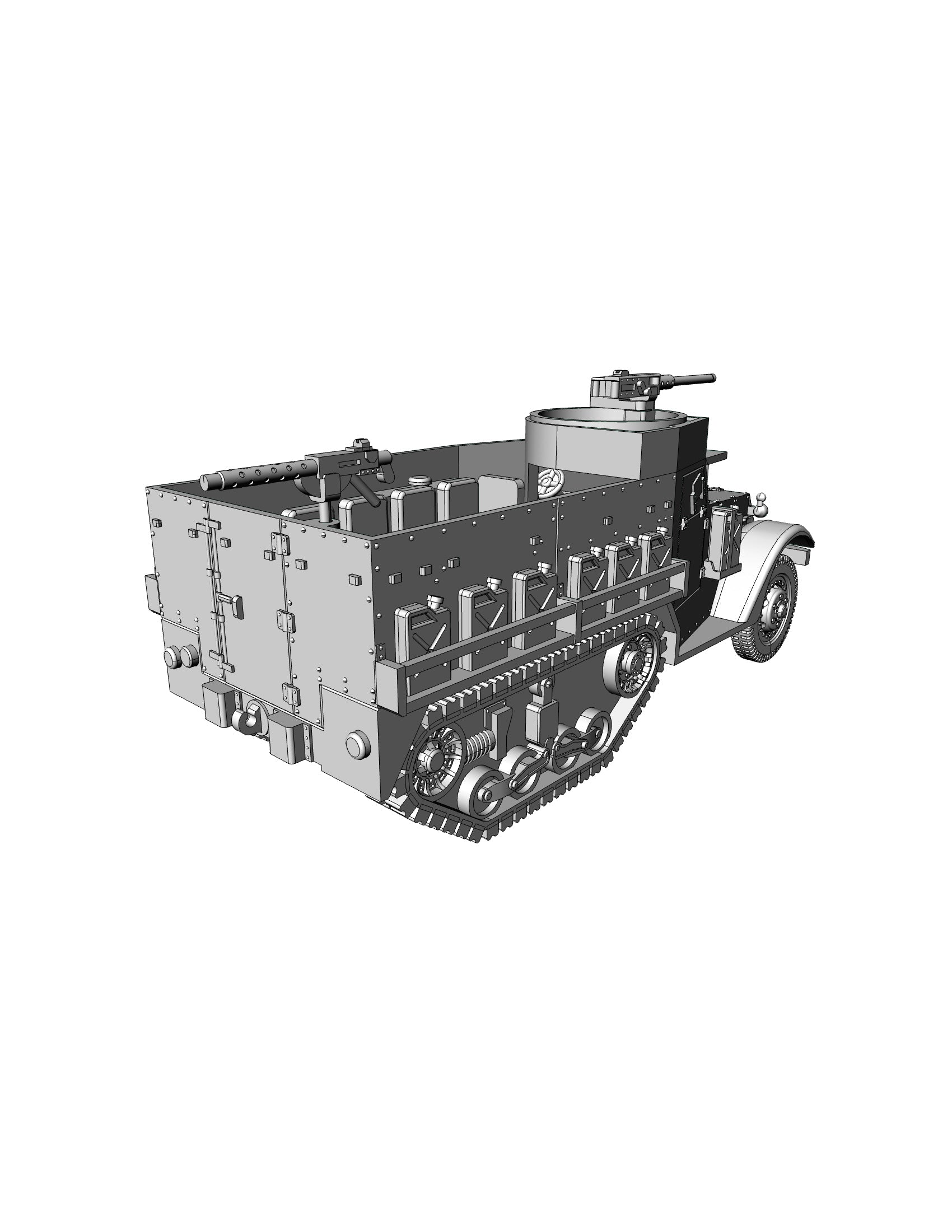 M5 half-track - US Army - wargame3d- 28mm Scale