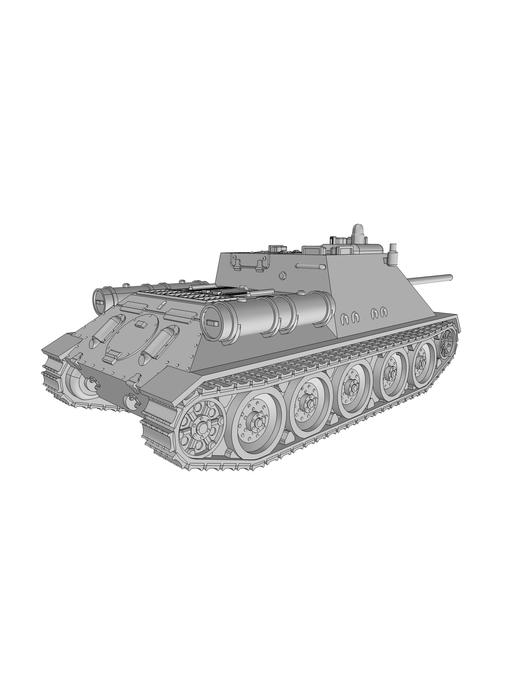 SU-85 Self-propelled gun - Russian Army - wargame3d- 28mm Scale