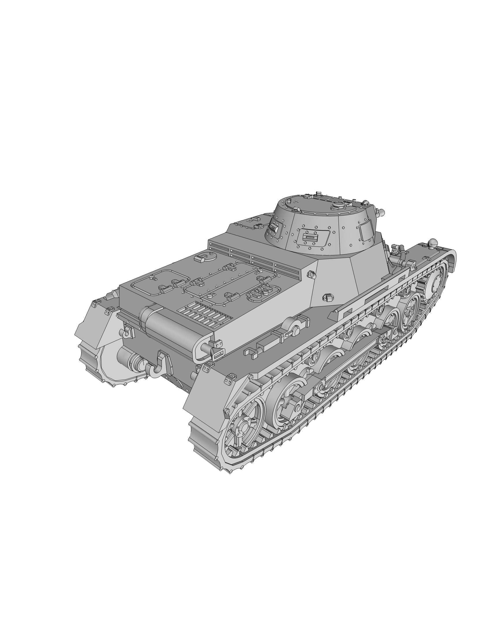 Pz.Kpfw. I Ausf B - German Army - 28mm Scale - wargame3d