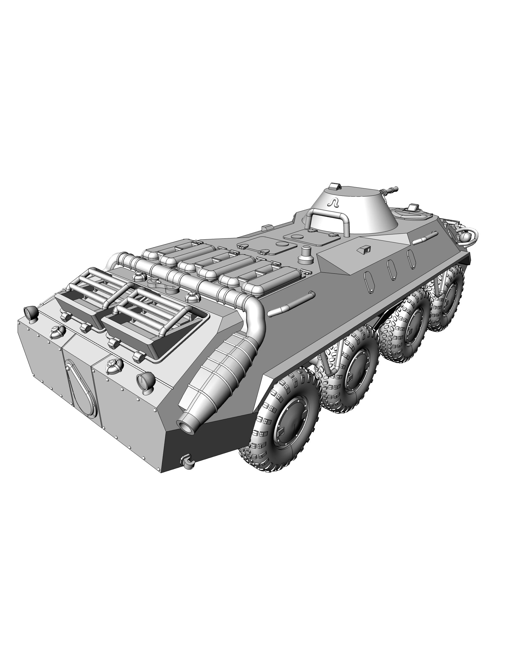 BTR-70 APC - Russian Army - wargame3d- 28mm Scale