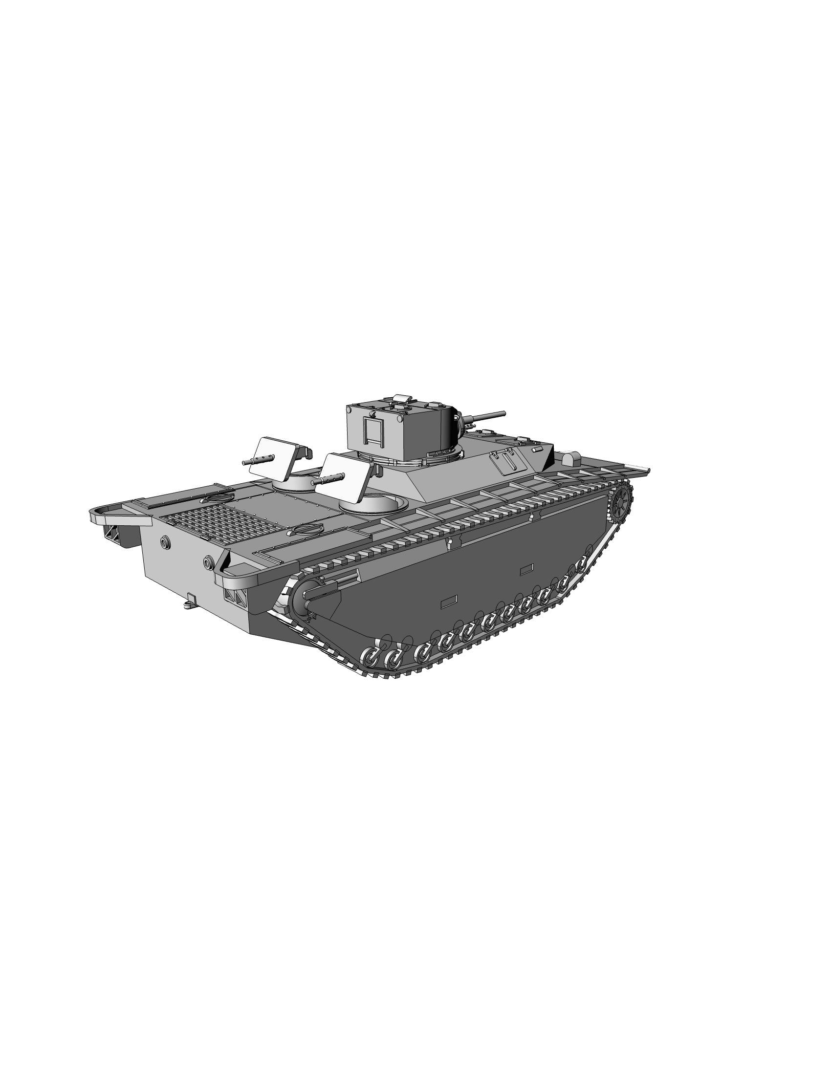 LVT A1 - US Army - wargame3d- 28mm Scale