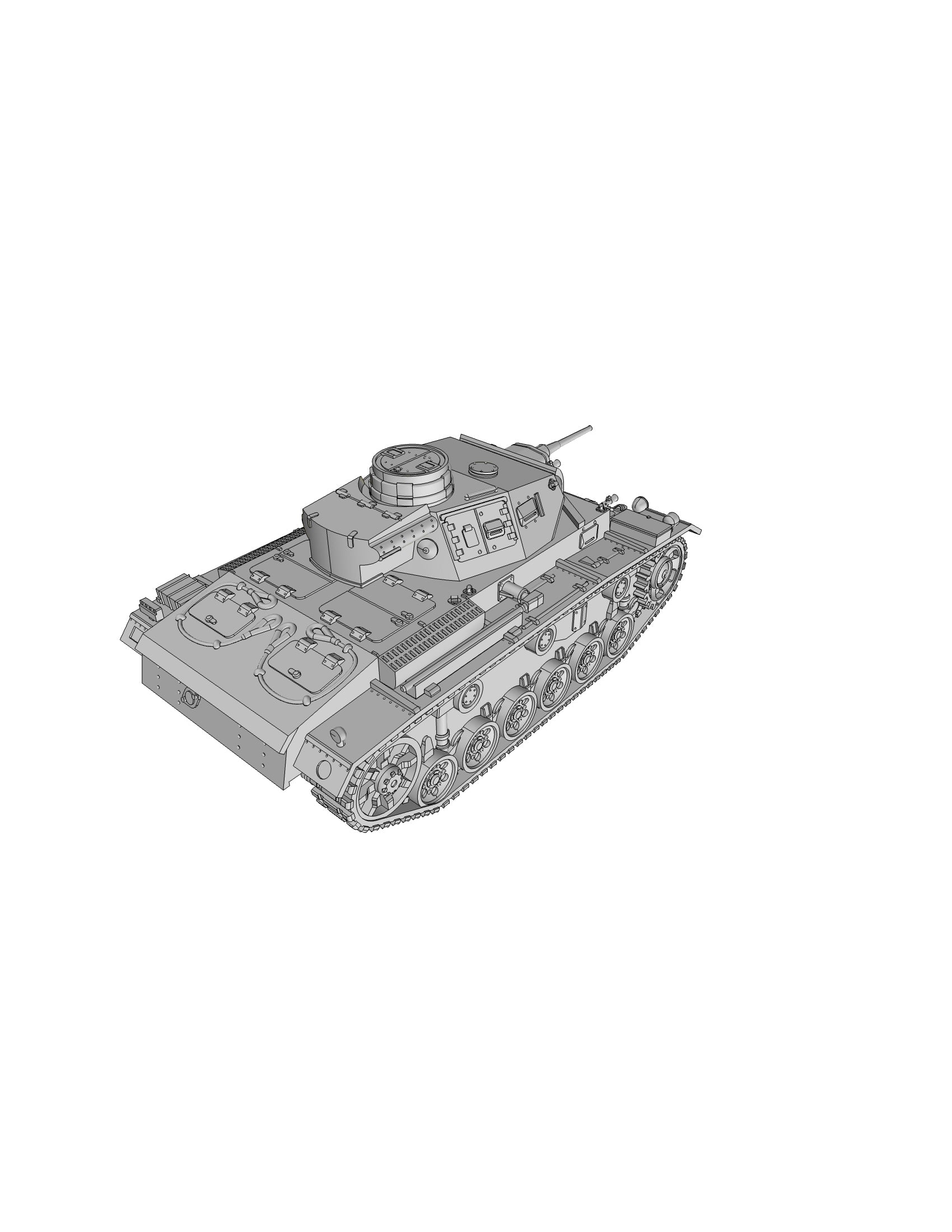 pz.kpfw III ausf J - German Army - 28mm Scale - wargame3d