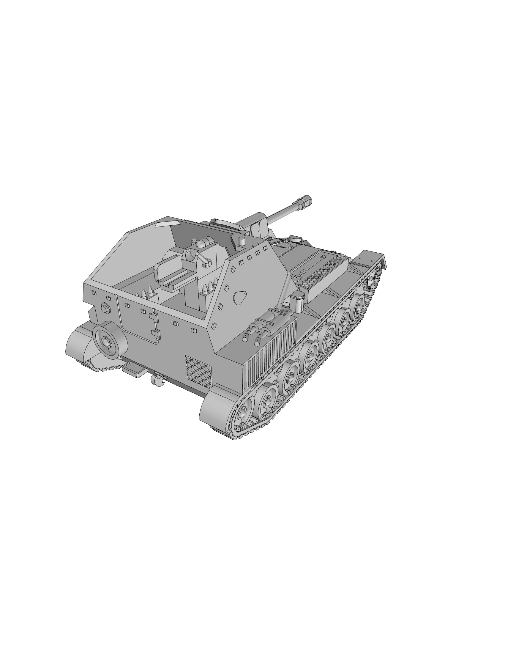 SU-76m Self-propelled gun - Russian Army - wargame3d- 28mm Scale