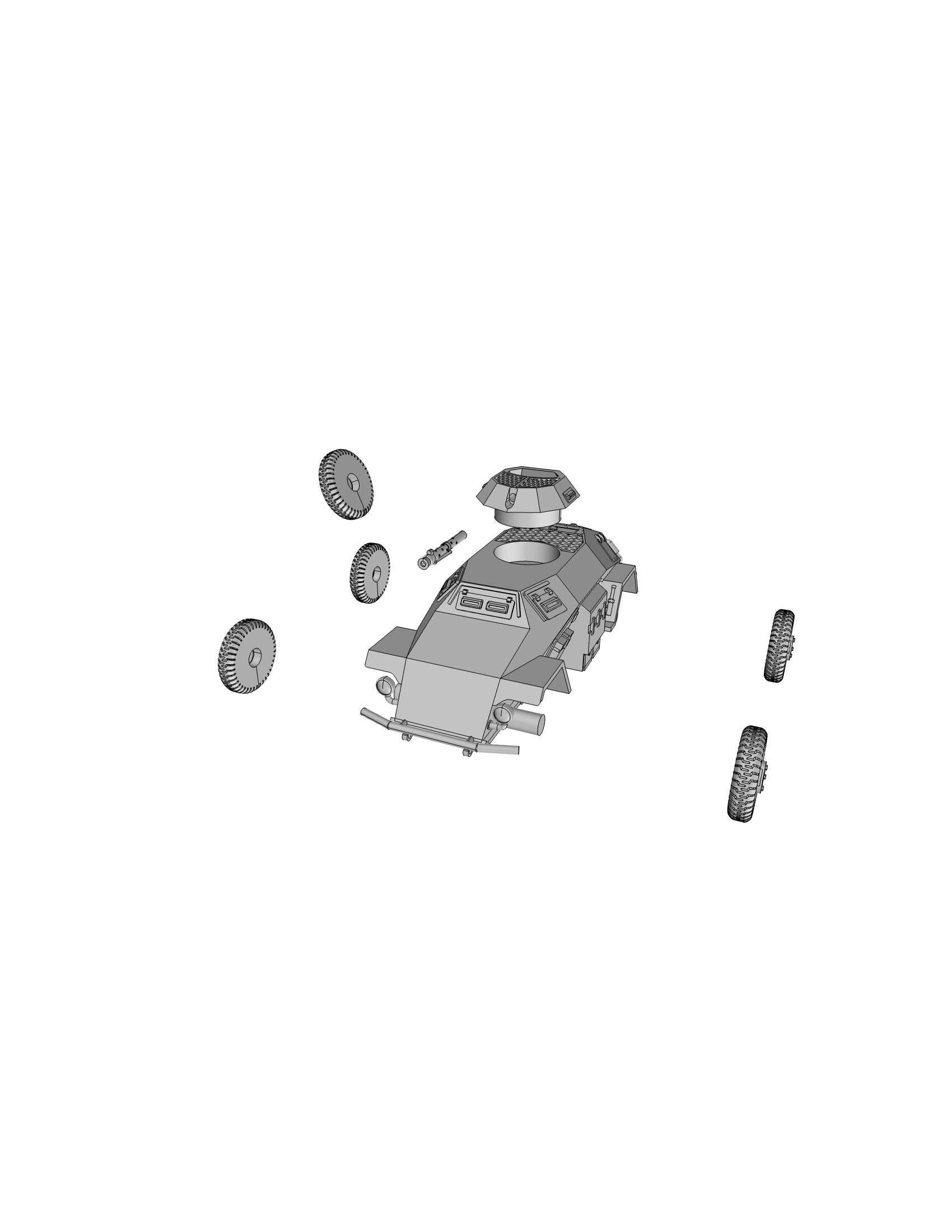 Sd.Kfz 221 - German Army - 28mm Scale - wargame3d