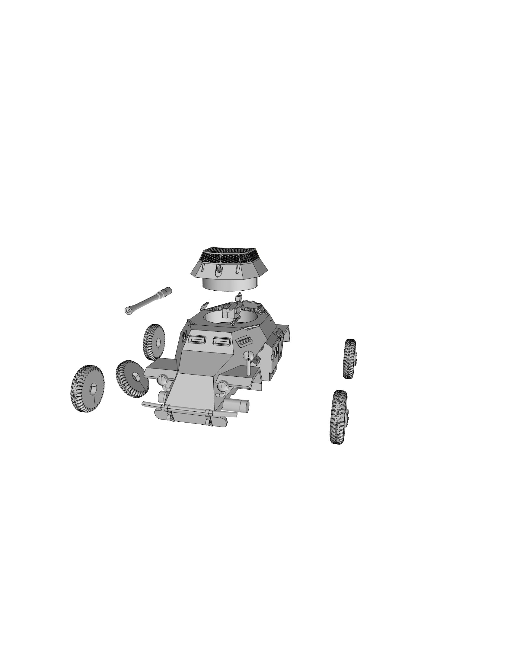 Sd.Kfz 222 - German Army - 28mm Scale - wargame3d