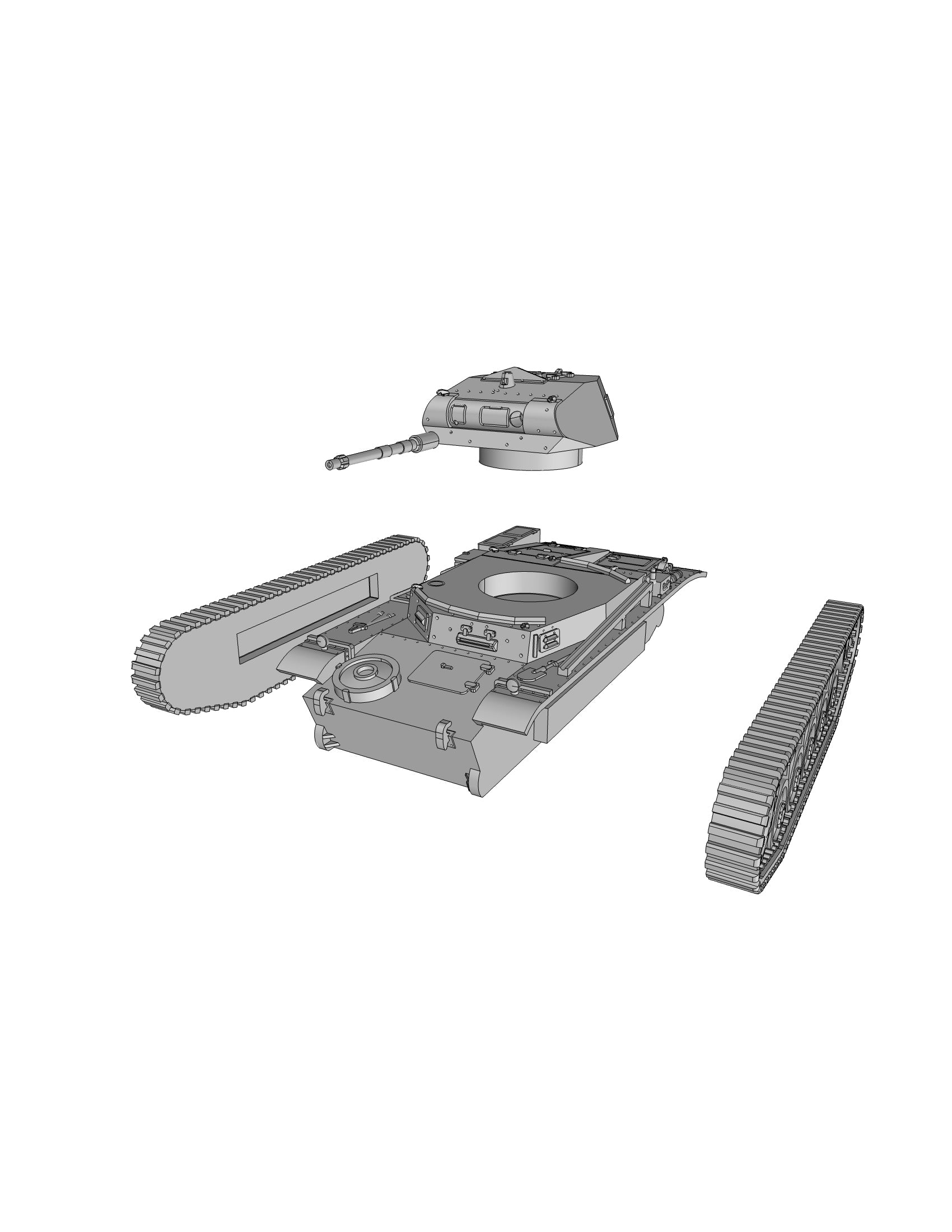 PZ.KPFW. II ausf C - German Army - 28mm Scale - wargame3d